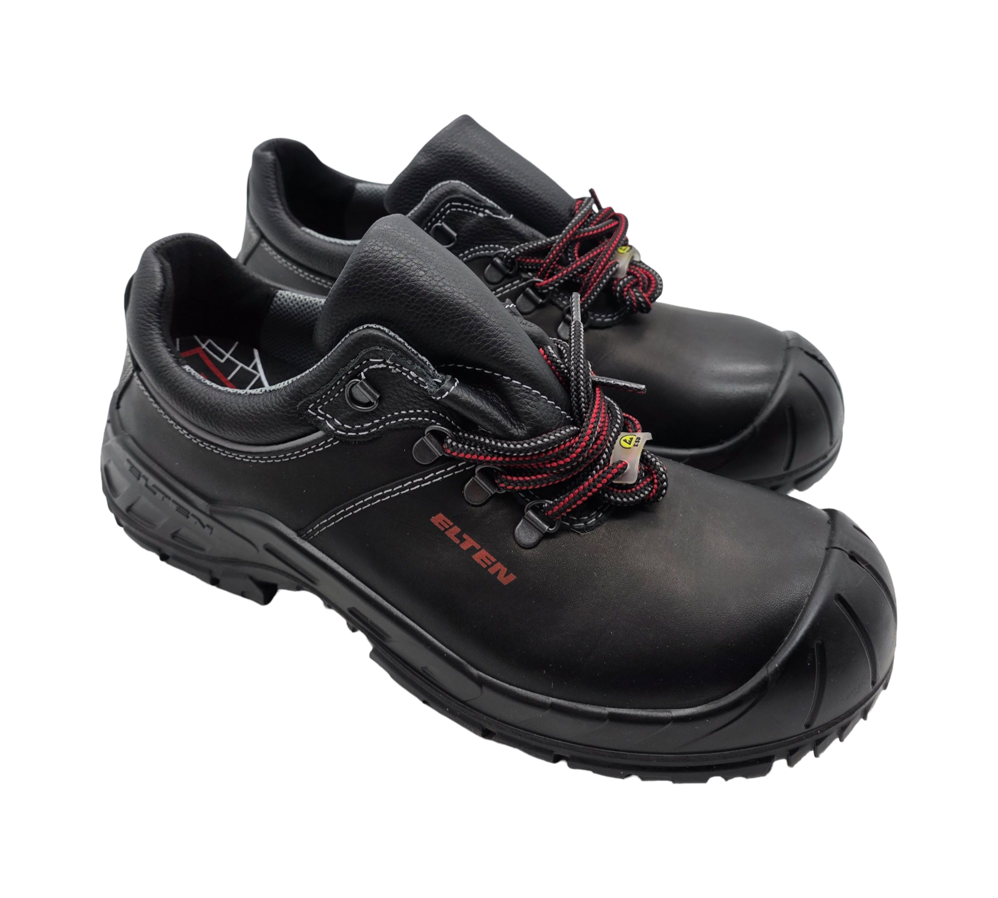 ELTEN RENZO Low ESD S3 Sicherheitsschuhe Leder Gr. 45 Schwarz
