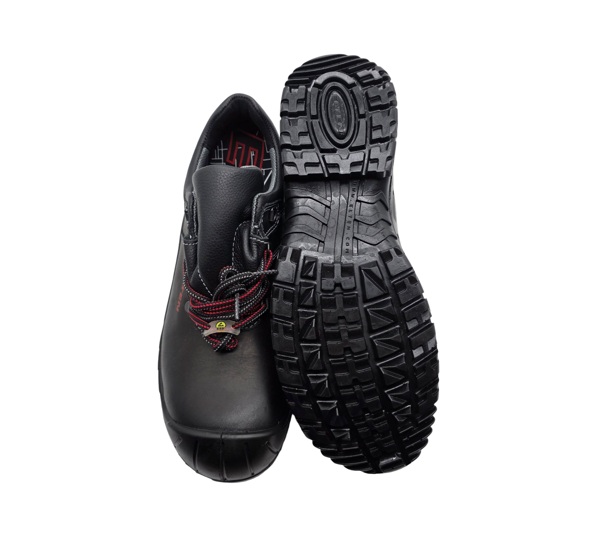 ELTEN RENZO Low ESD S3 Sicherheitsschuhe Leder Gr. 45 Schwarz