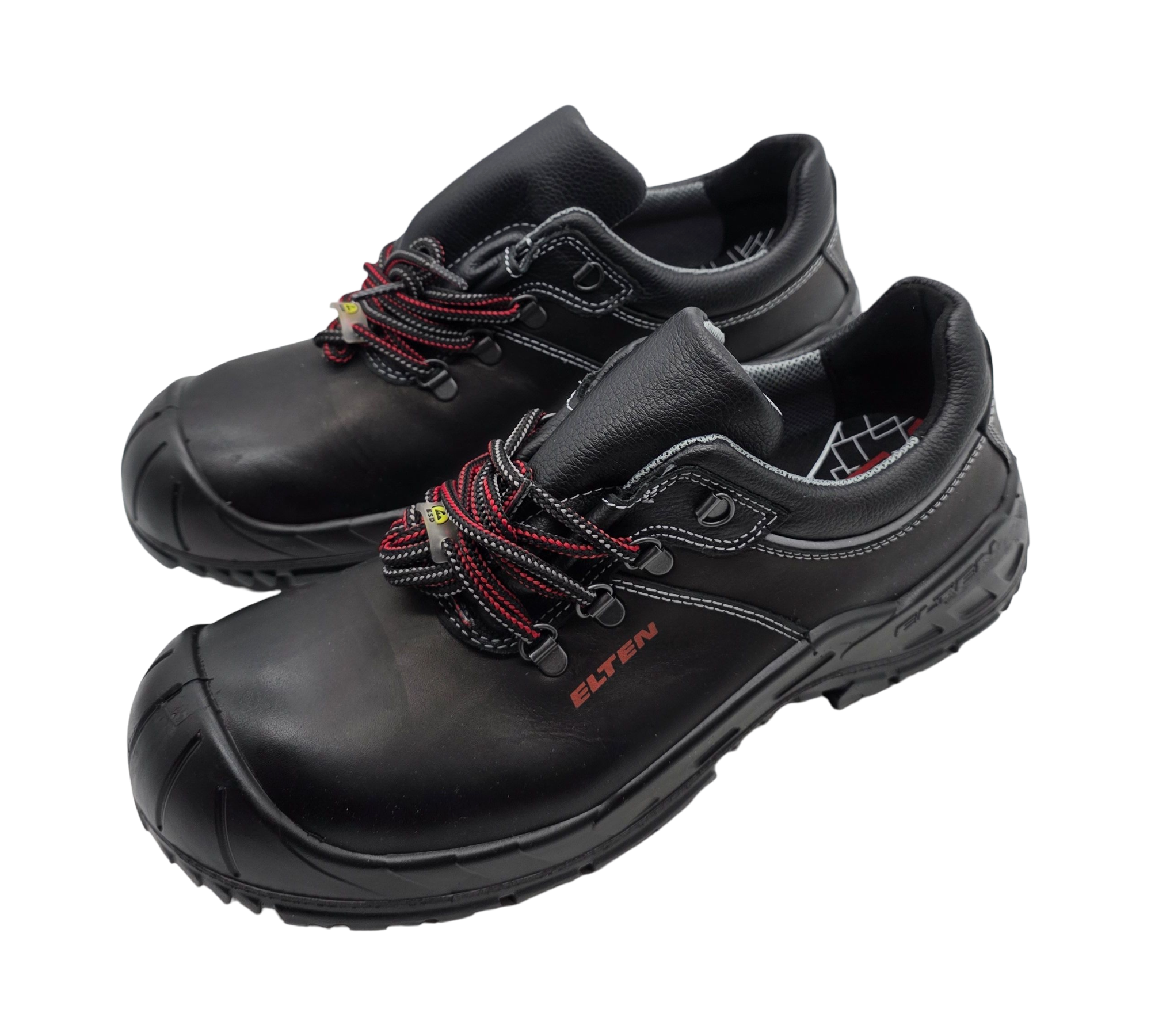 ELTEN RENZO Low ESD S3 Sicherheitsschuhe Leder Gr. 45 Schwarz