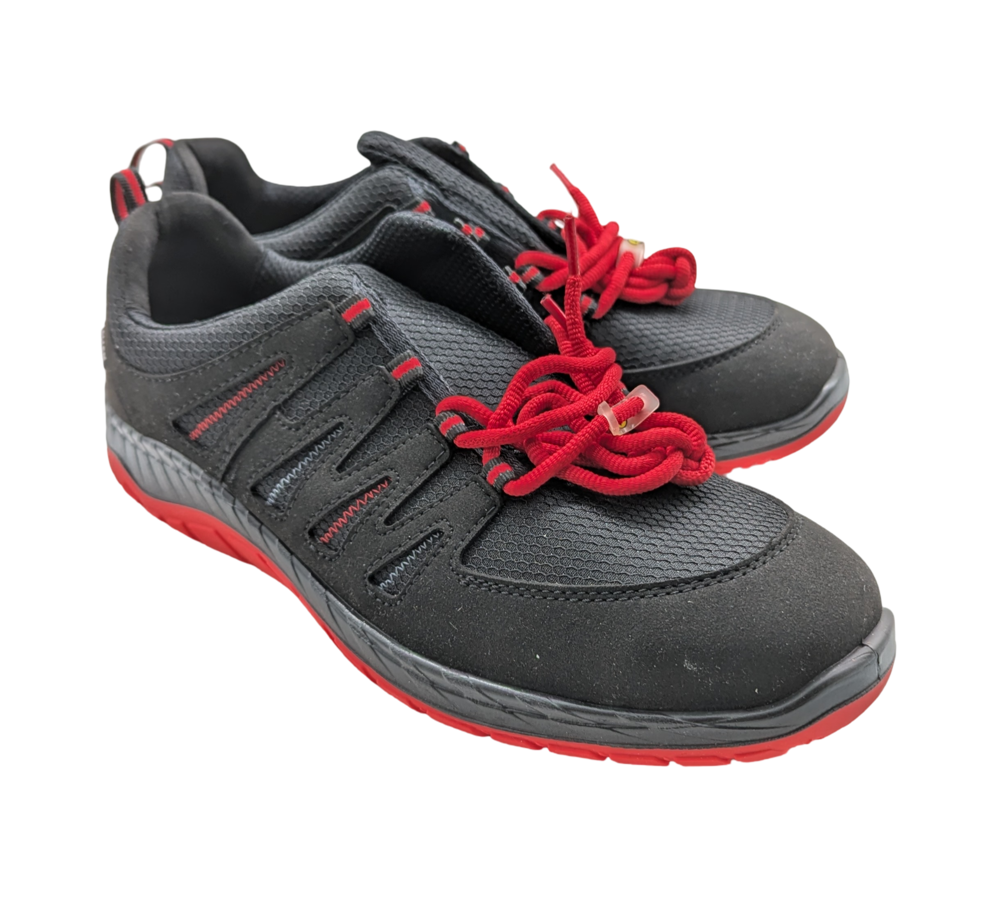ELTEN MADDOX Low ESD S3 Sicherheitsschuhe Gr. 46 Schwarz-Rot