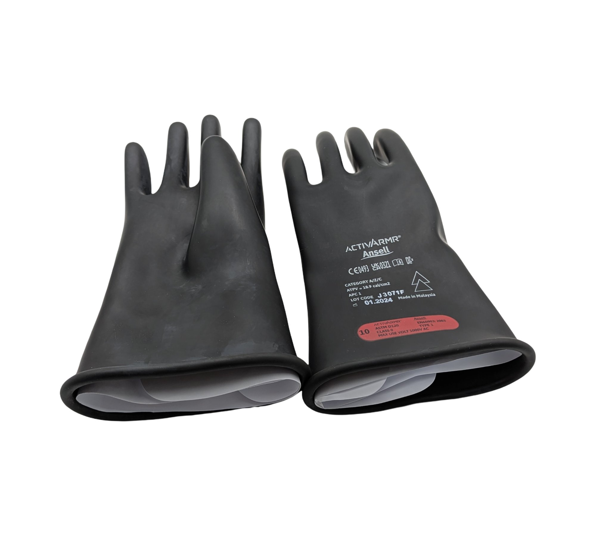 Ansell ActivArmr RIG011Y Elektrikerhandschuhe Latex Gr. 10