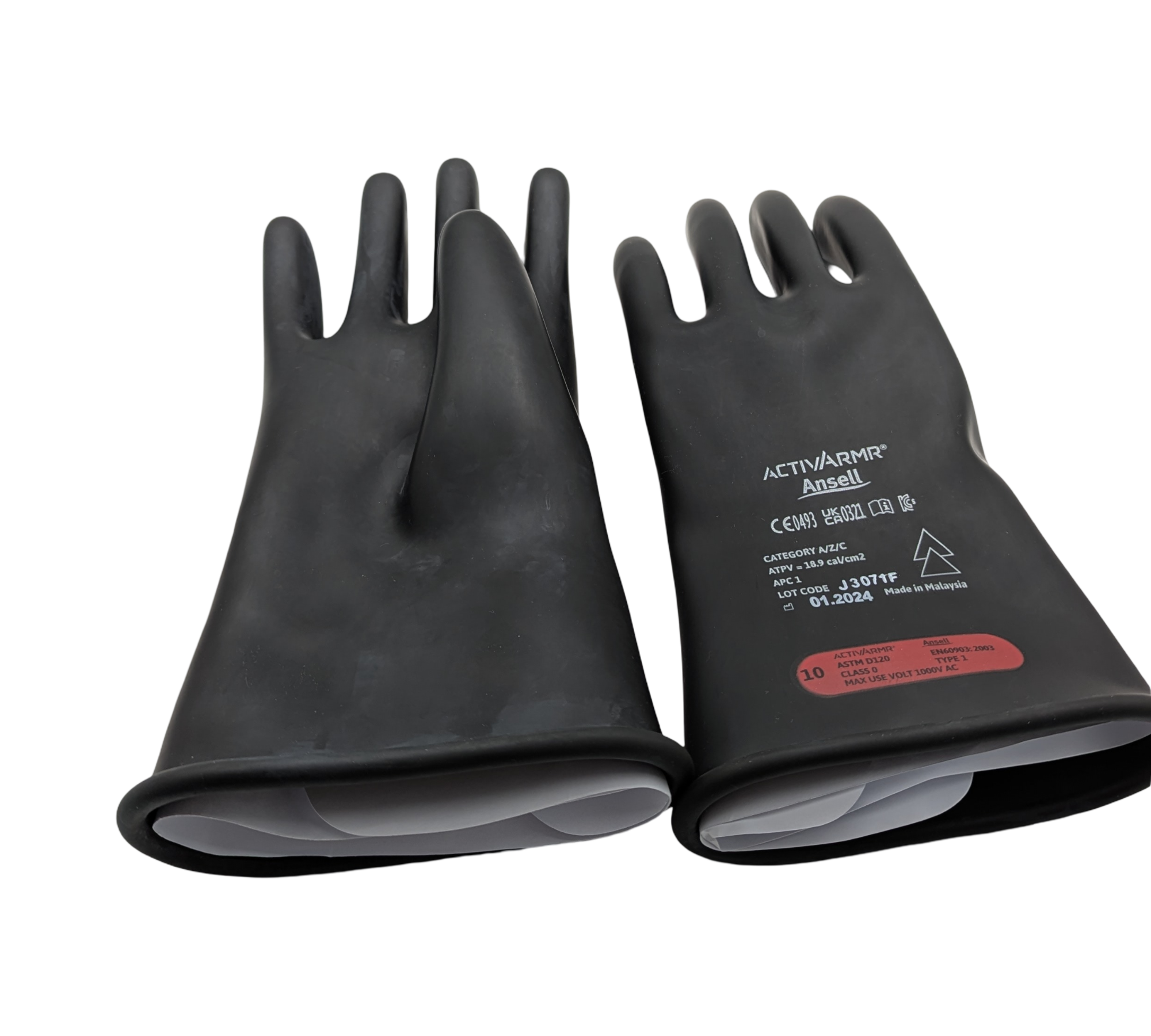 Ansell ActivArmr RIG011Y Elektrikerhandschuhe Latex Gr. 10