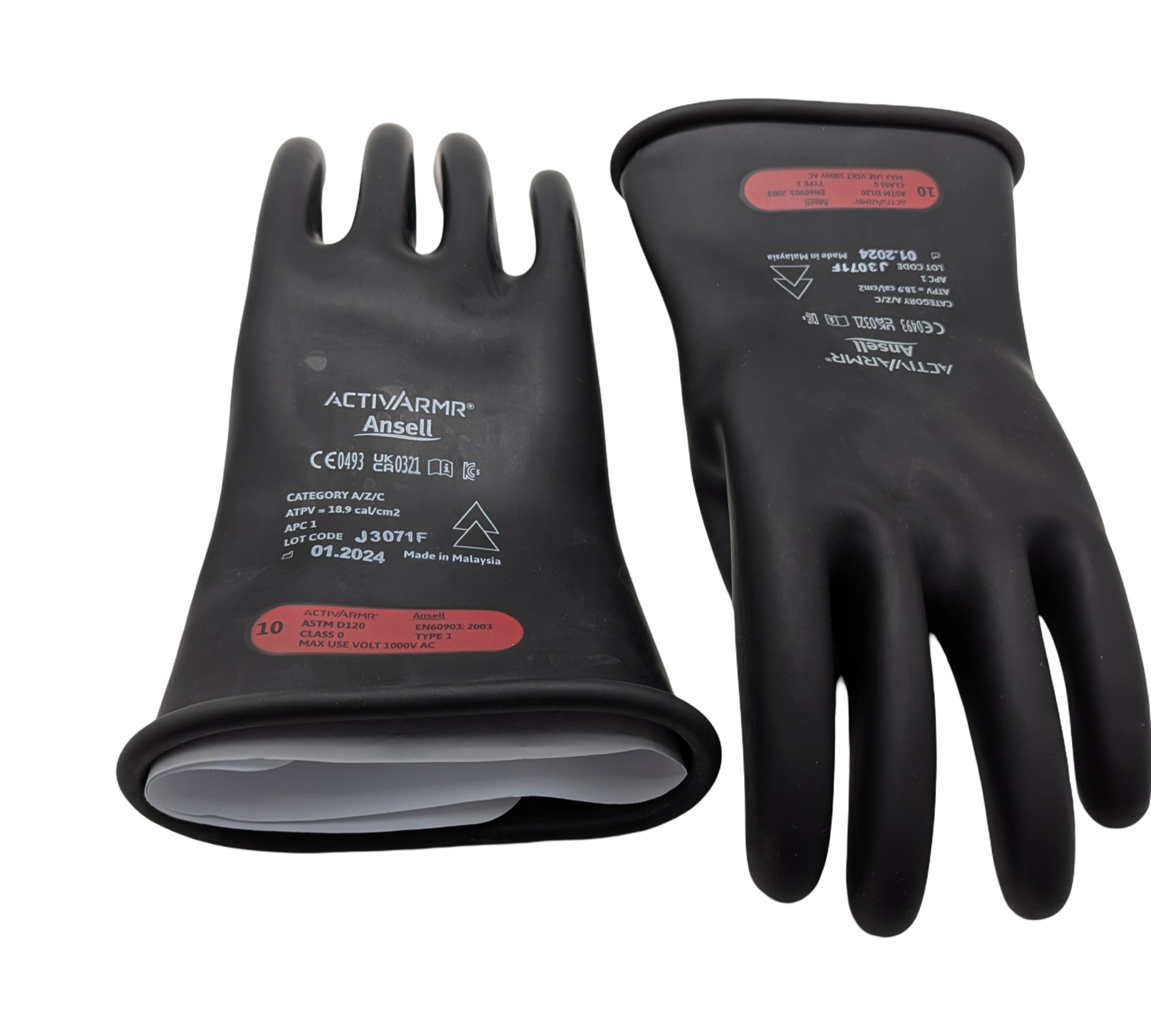 Ansell ActivArmr RIG011Y Elektrikerhandschuhe Latex Gr. 10