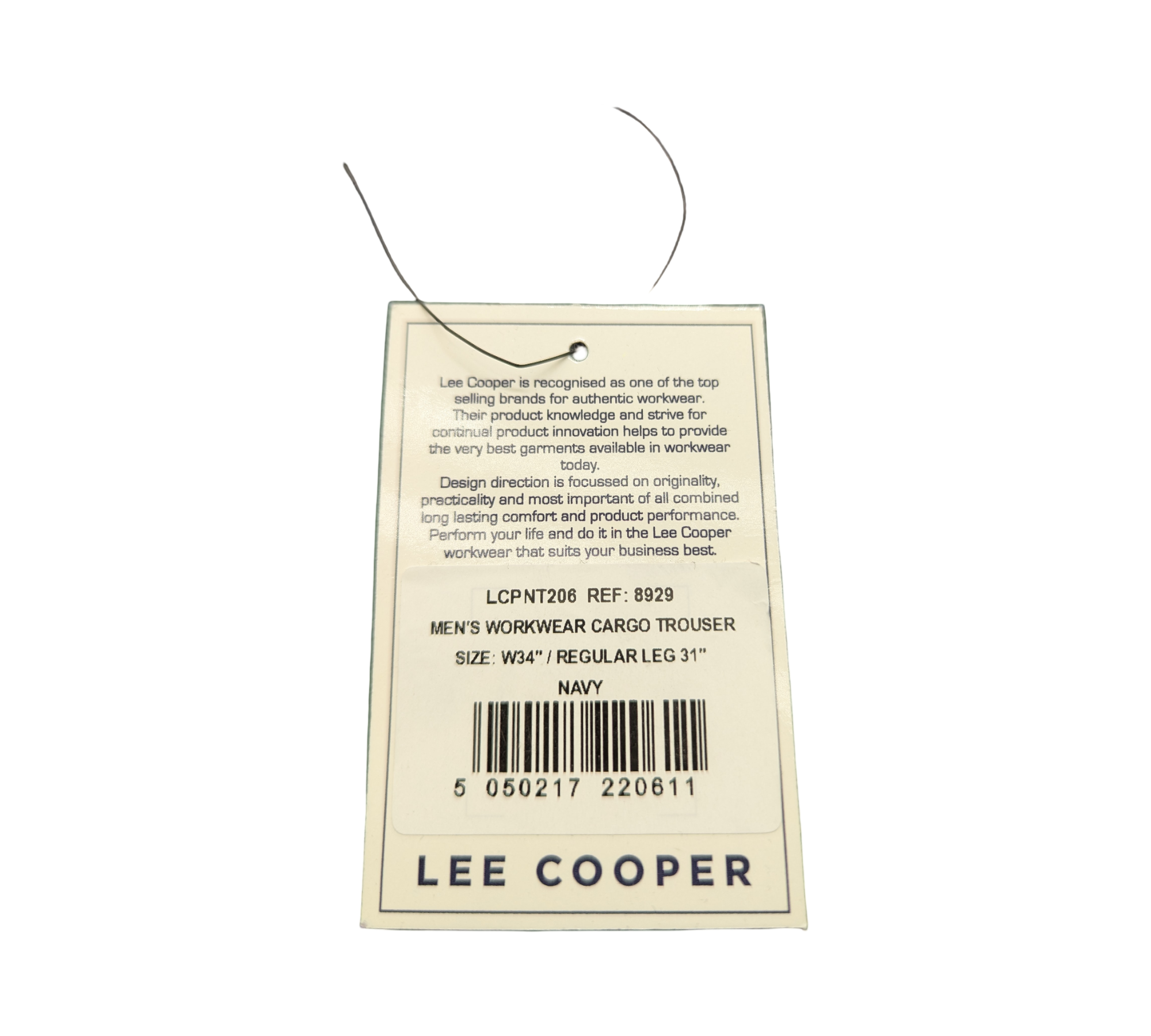 Lee Cooper LCPNT206 Arbeitshose W34 L31 Marineblau