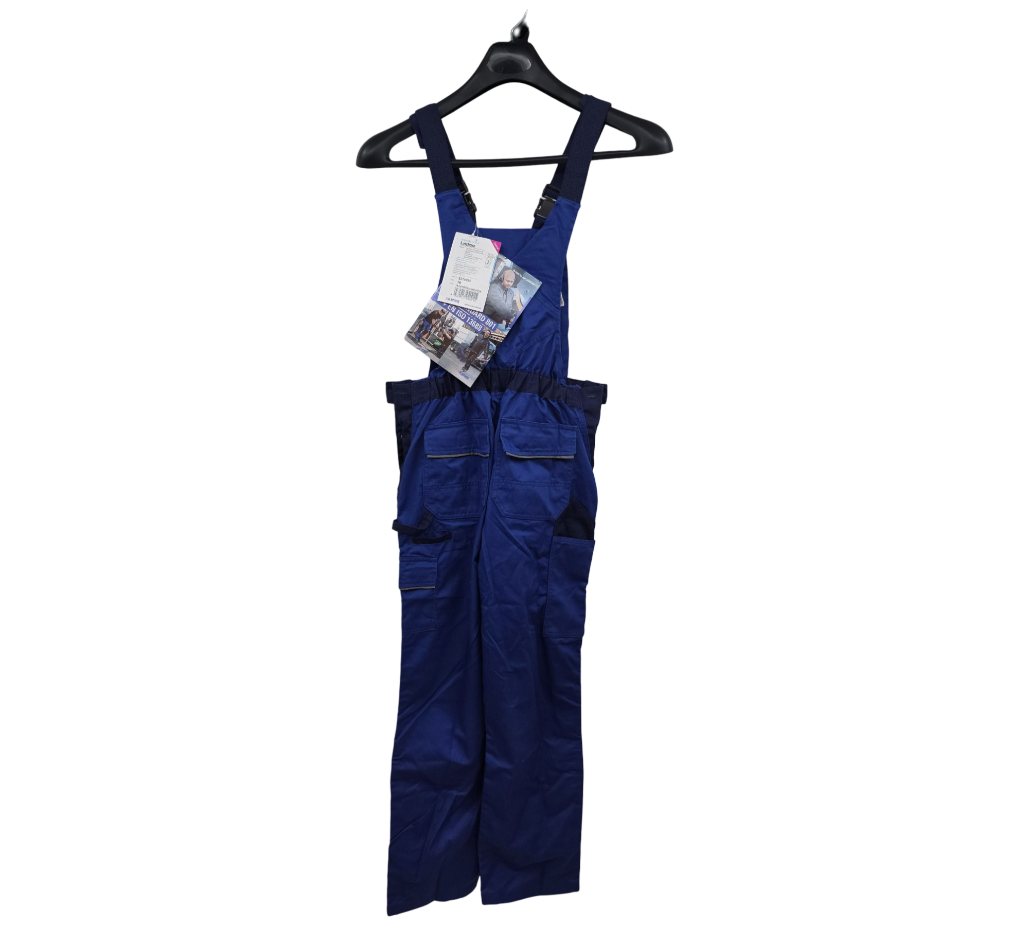--F--Planam Highline Damen-Latzhose Gr. 36 Kornblau Marine Zink