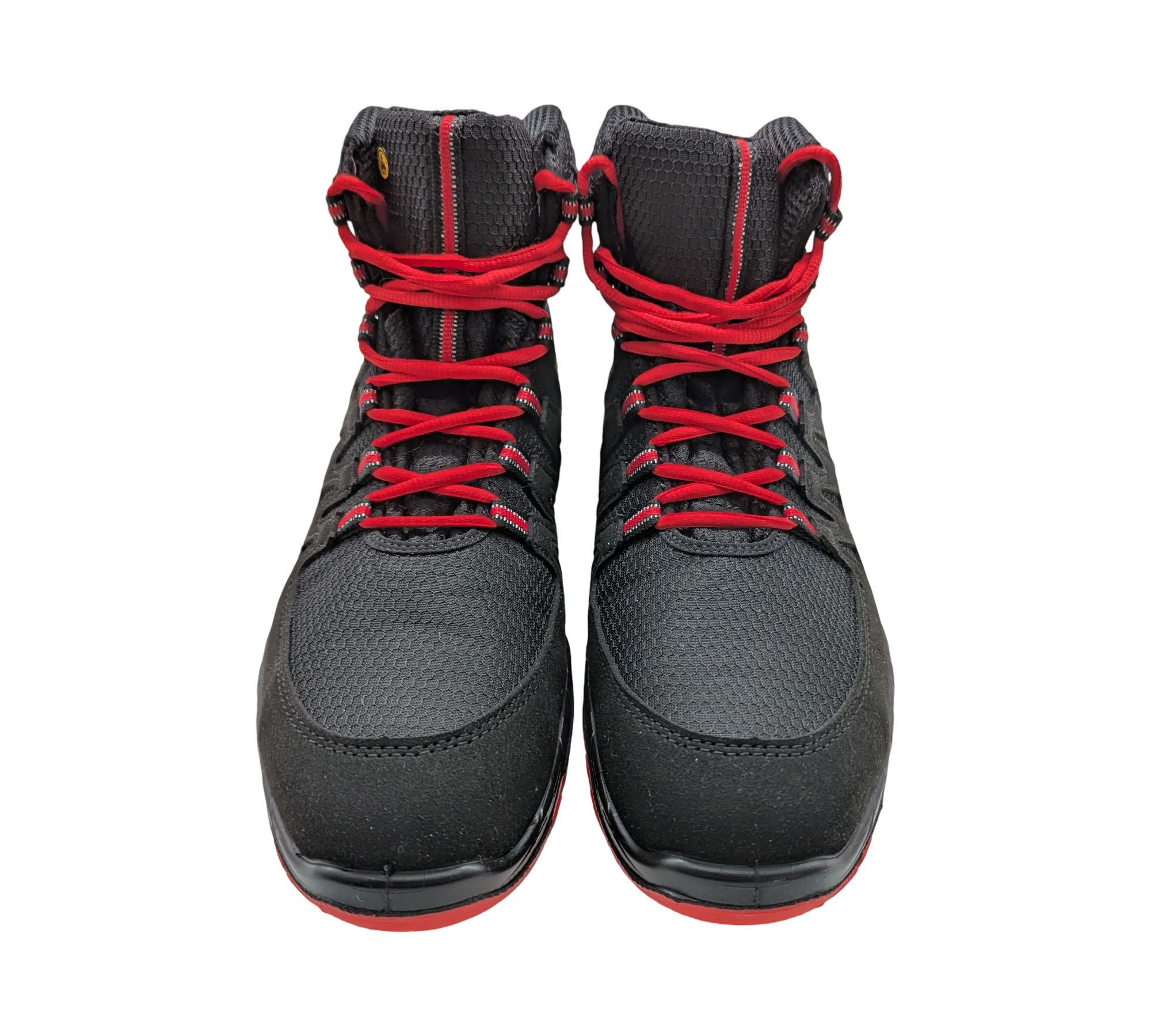 ELTEN MADDOX Mid ESD S3 Sicherheitsschuhe Gr. 43 Schwarz-Rot