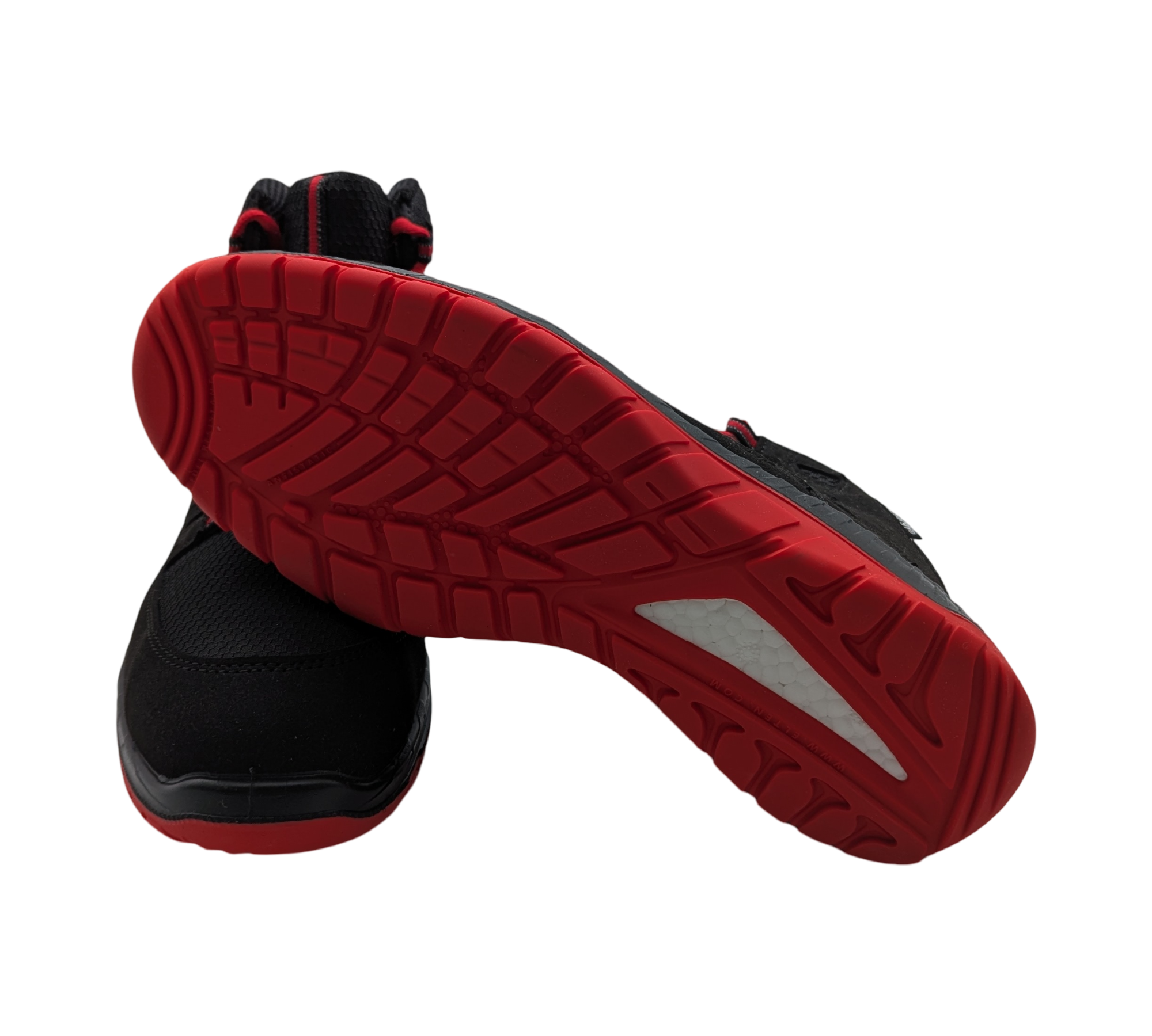 ELTEN MADDOX Mid ESD S3 Sicherheitsschuhe Gr. 43 Schwarz-Rot