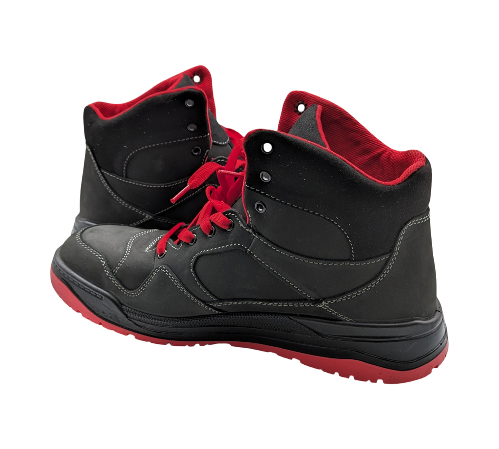 ELTEN MAVERICK Mid Sicherheitsschuhe ESD S3 Leder Gr. 48 Schwarz-Rot