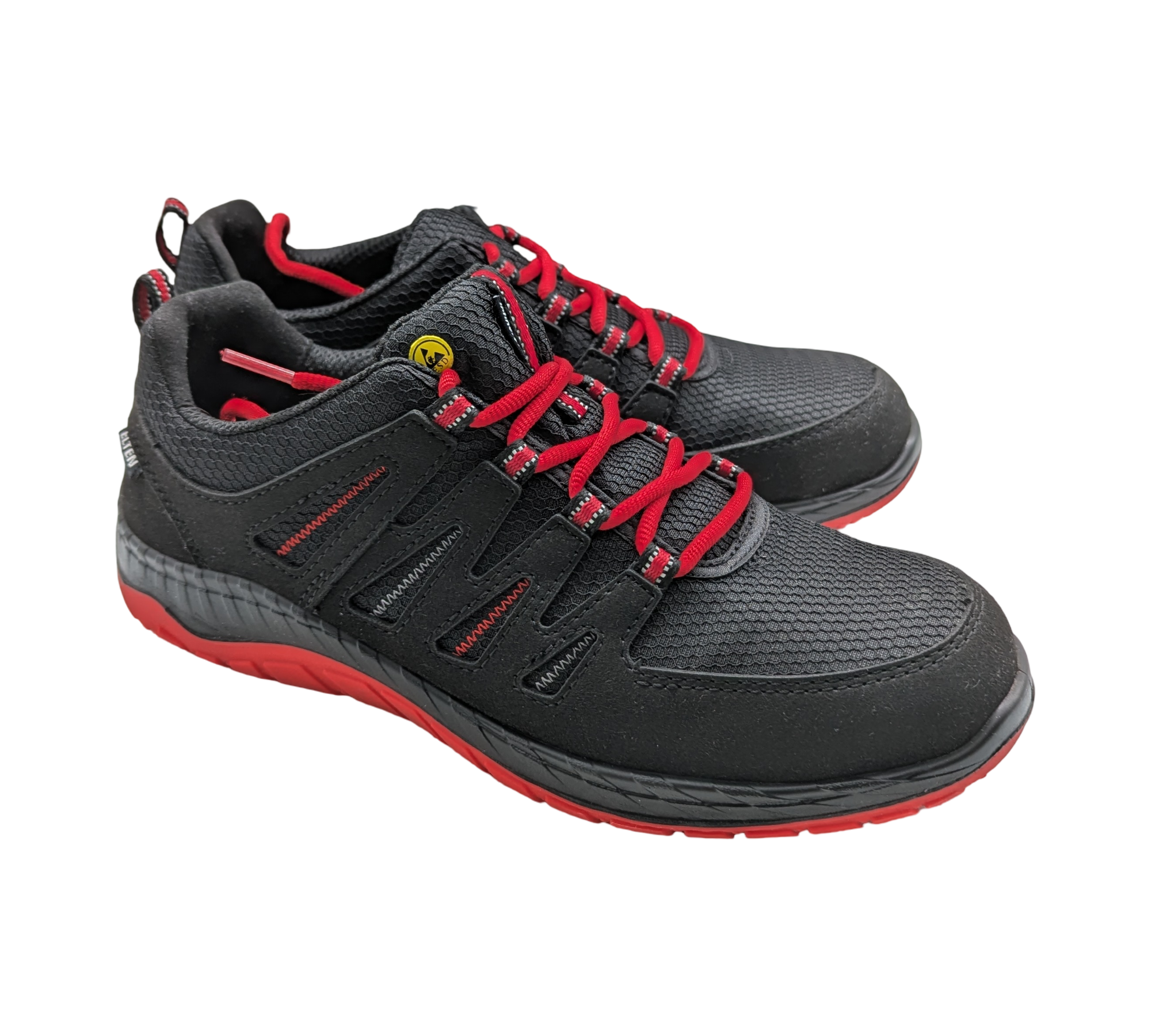 ELTEN MADDOX Low ESD S3 Sicherheitsschuhe Gr. 41 Schwarz-Rot