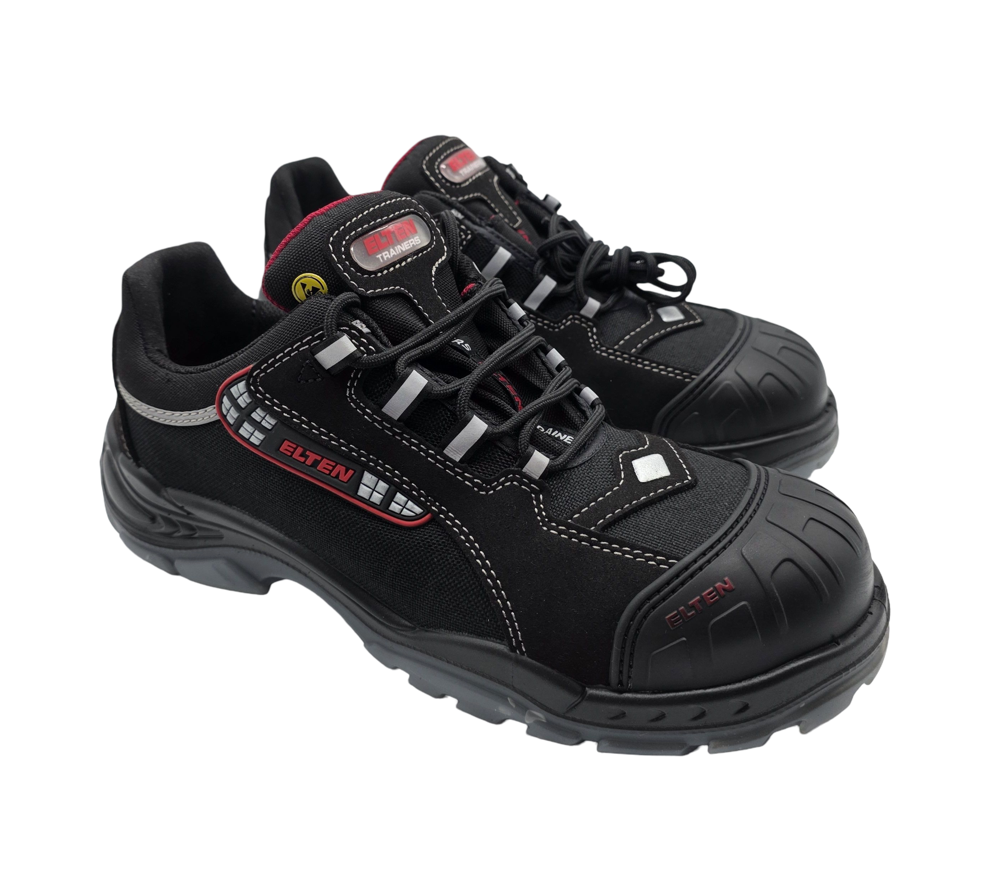 ELTEN SENEX Pro ESD S3 Sicherheitsschuhe Herren Gr. 43 Schwarz-Rot
