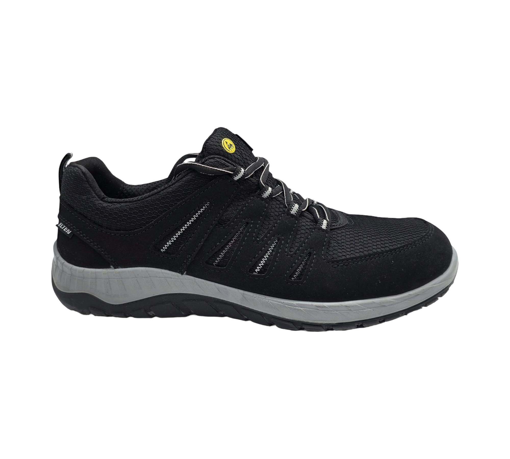 ELTEN MADDOX Low ESD S3 Sicherheitsschuhe Herren Gr. 46 Schwarz-Grau