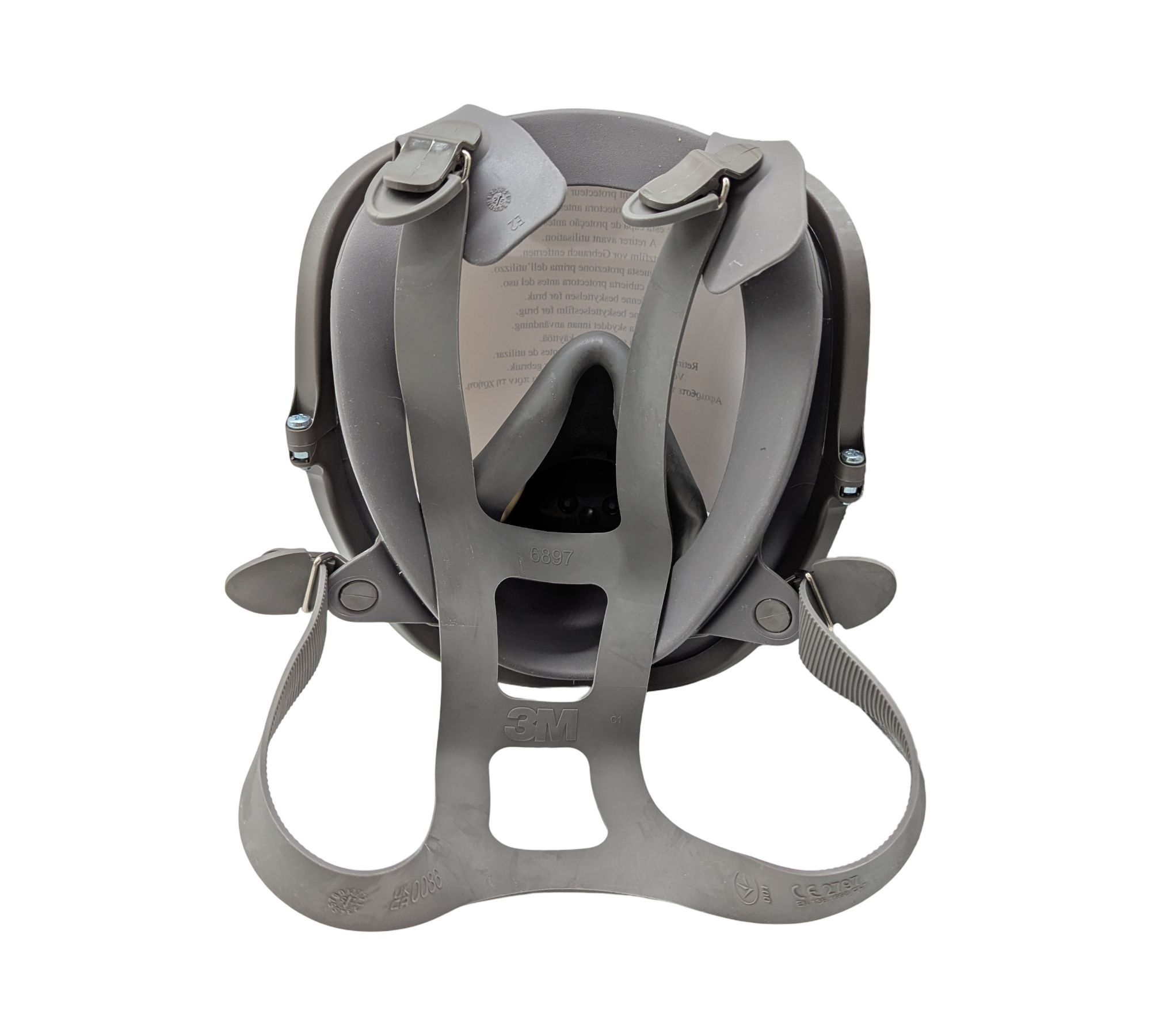 3M 6800M Vollgesichtsmaske, Wiederverwendbar, Mittlere Größe, Grau M