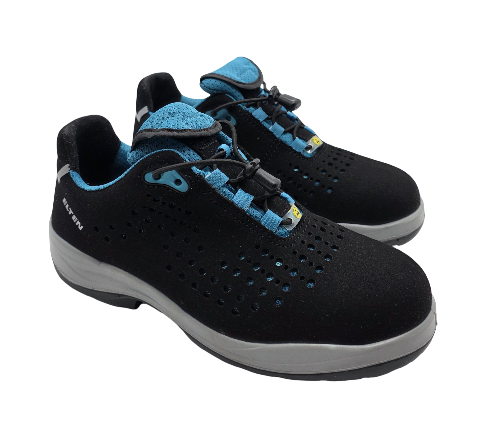 ELTEN IMPULSE Lady S1P Sicherheitsschuhe Gr. 39 Schwarz-Türkis