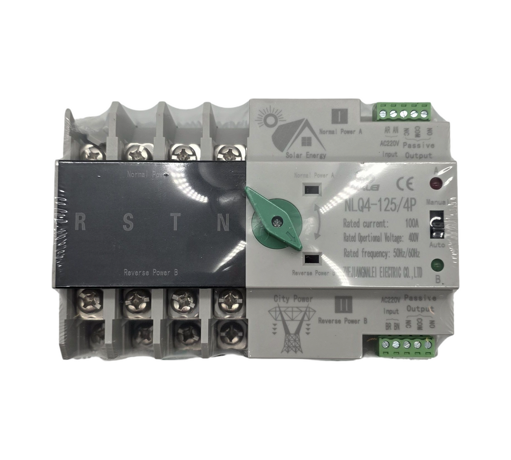Dual Power Transferschalter ATS 4P 100A AC400V Hutschiene Netzumschalter
