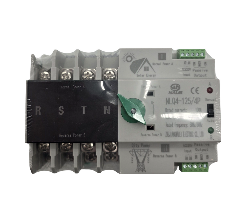 Dual Power Transferschalter ATS 4P 100A AC400V Hutschiene Netzumschalter