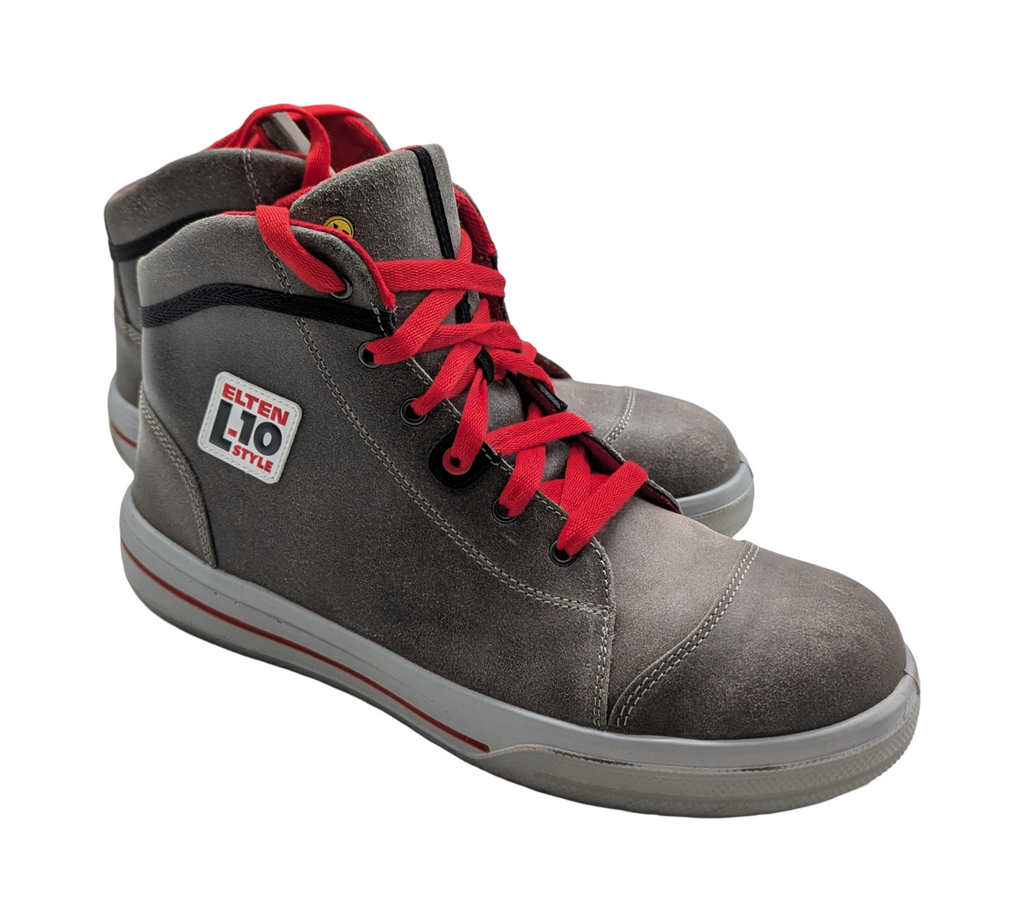 ELTEN VINTAGE Mid ESD S3 Sicherheitsschuhe Leder Gr. 45 Grau