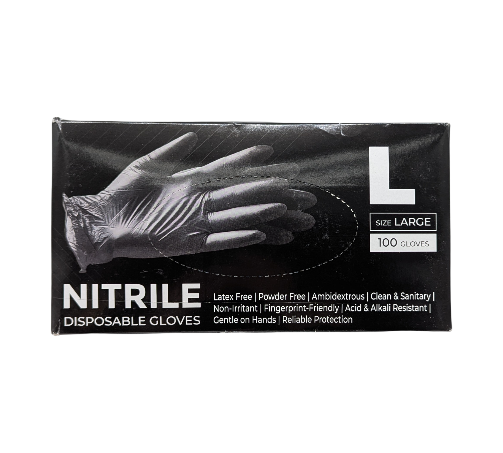 Real Touch Nitrilhandschuhe 100 Stück Gr. L Schwarz