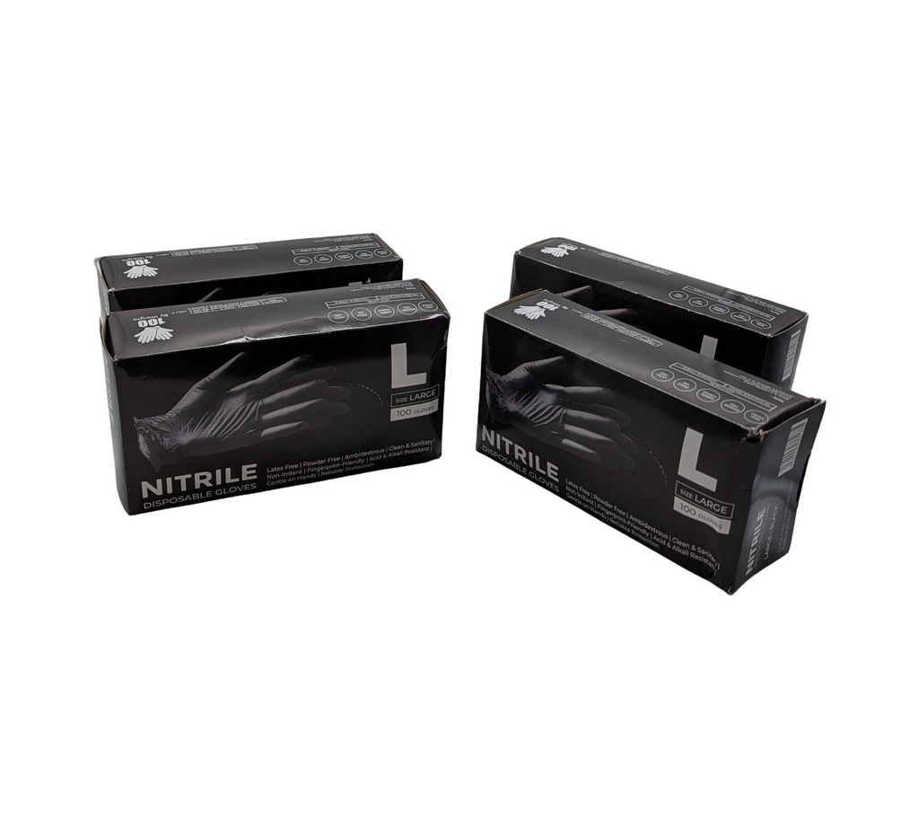Real Touch Nitrilhandschuhe 100 Stück Gr. L Schwarz