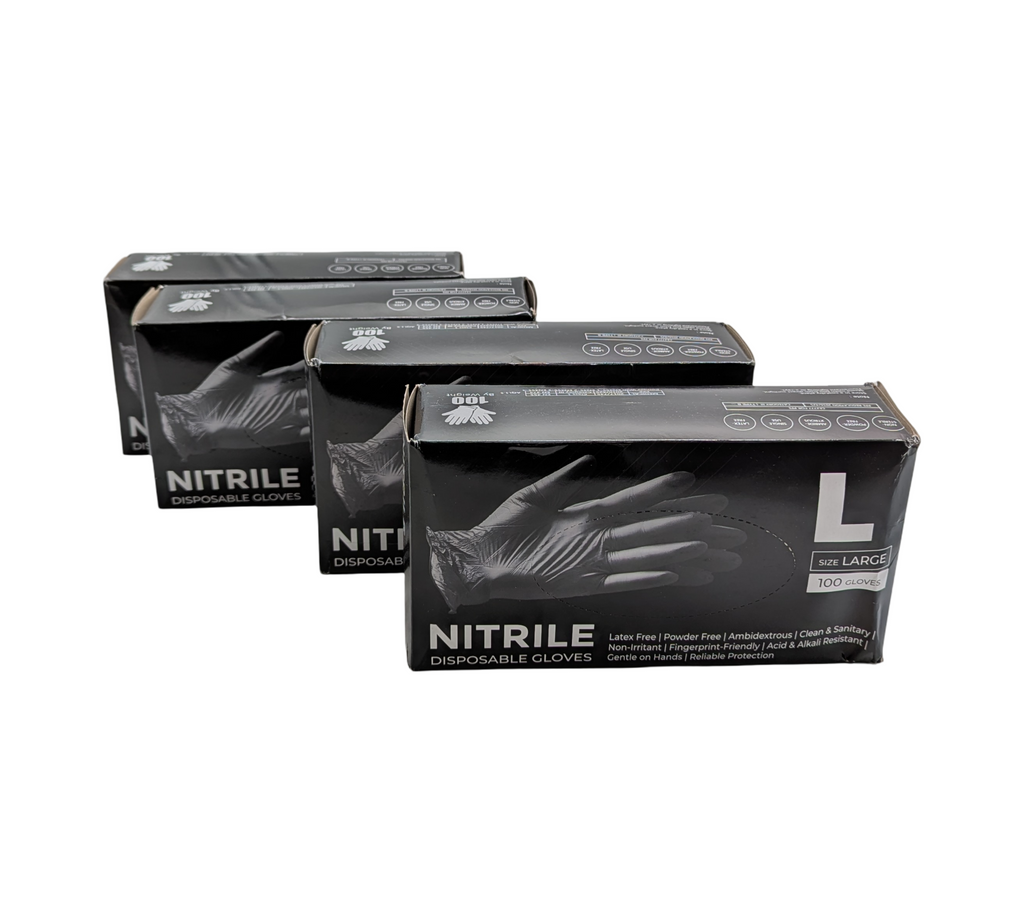 Real Touch Nitrilhandschuhe 100 Stück Gr. L Schwarz