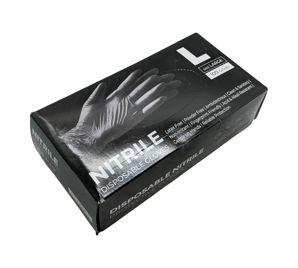 Real Touch Nitrilhandschuhe 100 Stück Gr. L Schwarz
