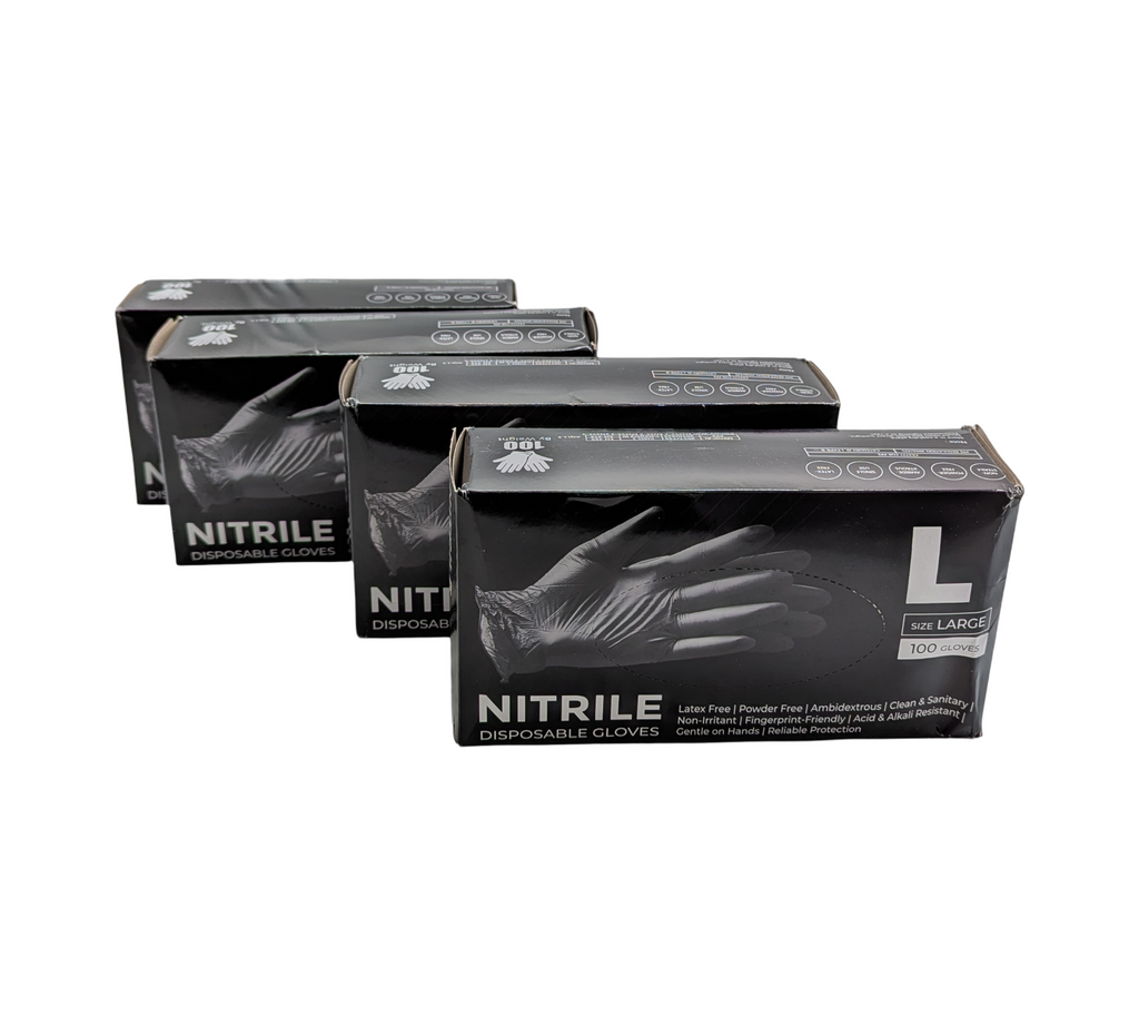 Real Touch Nitrilhandschuhe 100 Stück Gr. L Schwarz
