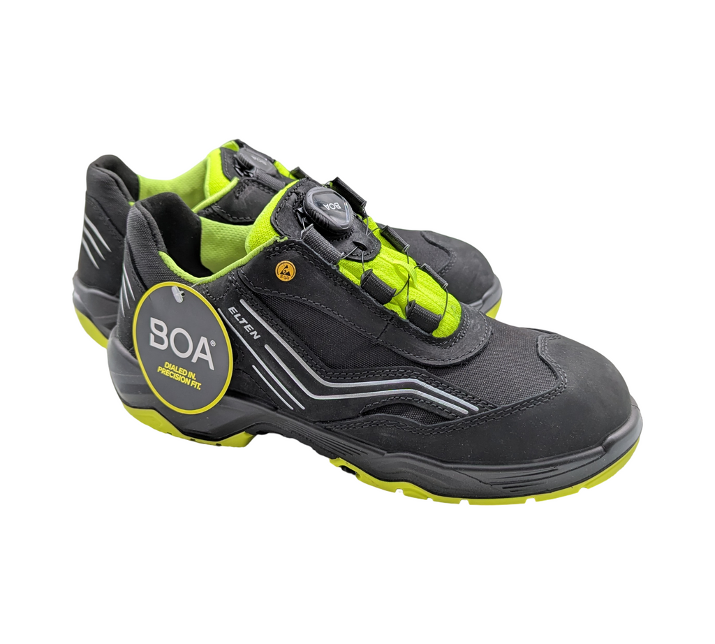 ELTEN Ambition BOA S2 Sicherheitsschuhe Gr. 44 Schwarz-Gelb