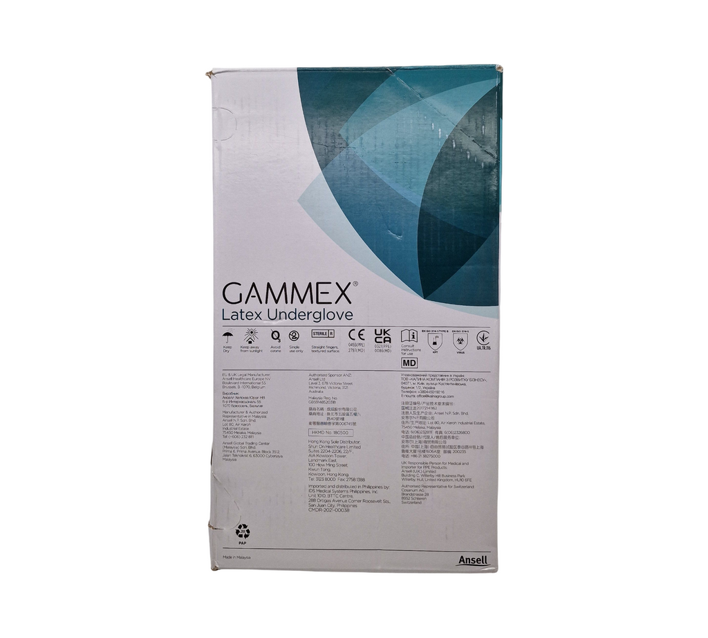 Ansell GAMMEX Latex Unterhandschuhe Gr. 8,5 Grün 50 Paar