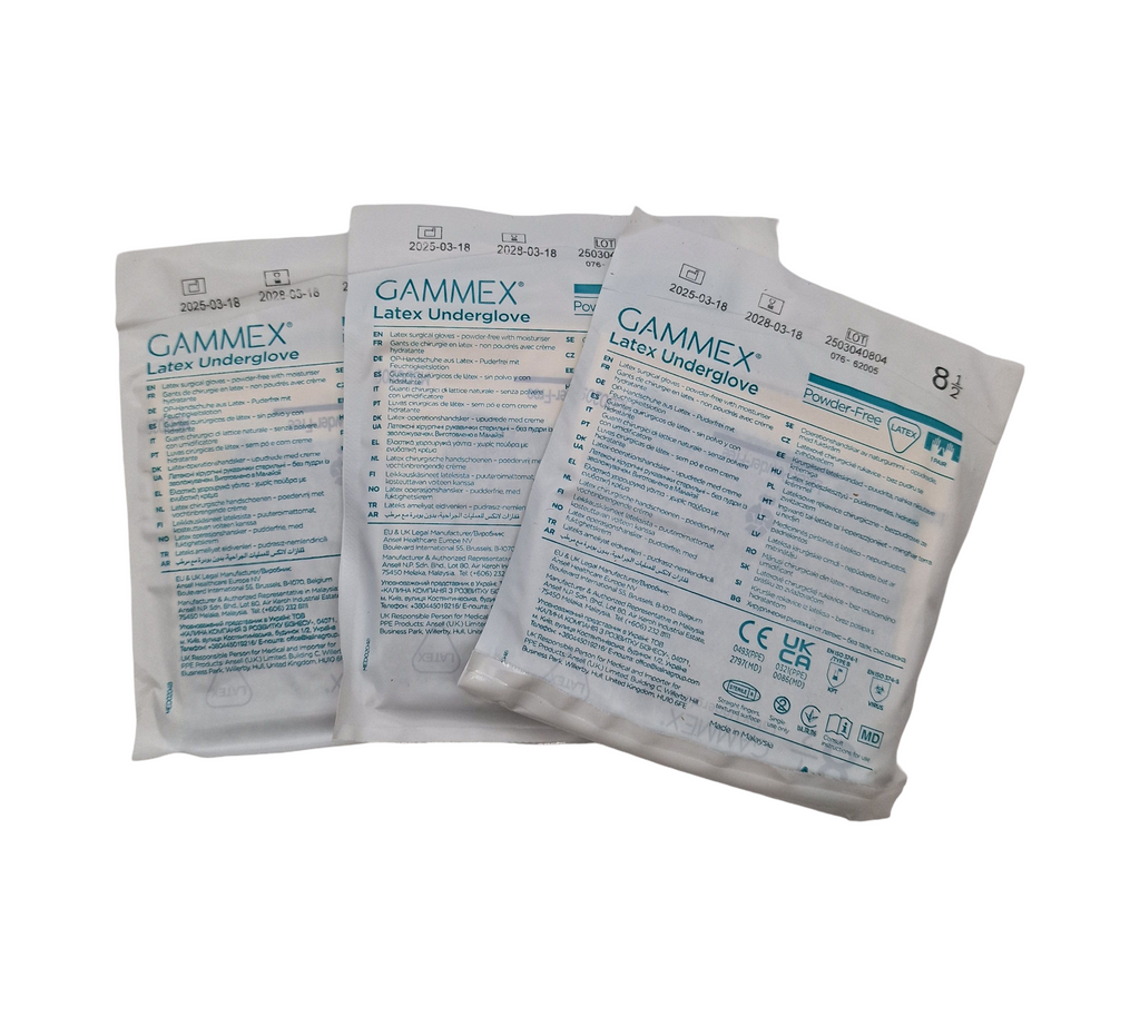 Ansell GAMMEX Latex Unterhandschuhe Gr. 8,5 Grün 50 Paar