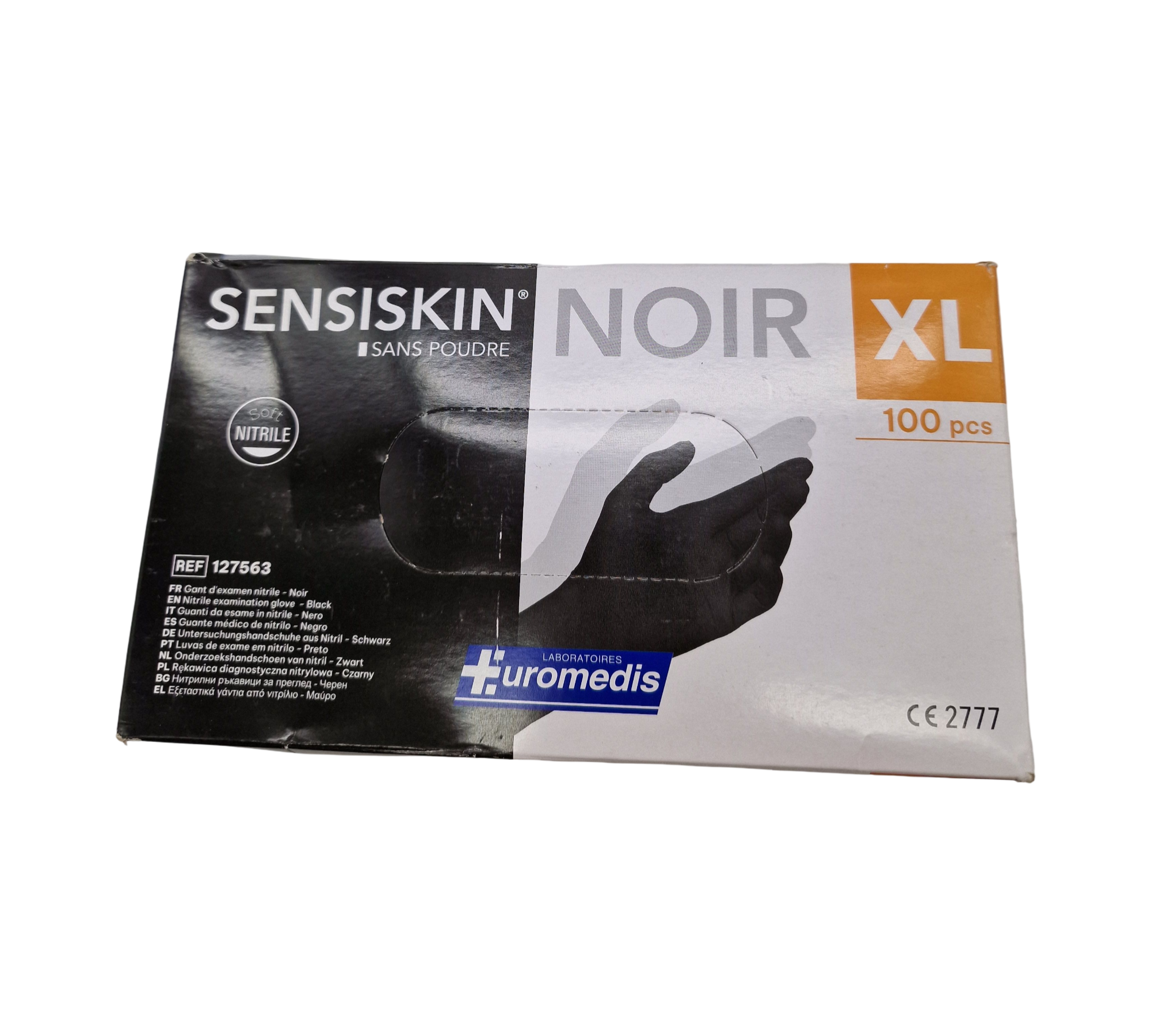 Sensiskin Nitrilhandschuhe Einweghandschuhe 100 Stück Gr. XL Schwarz