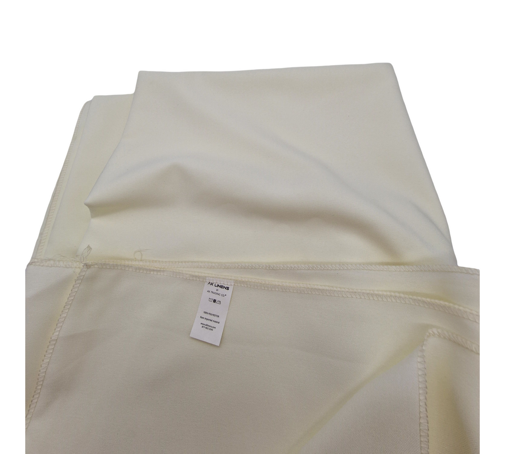 AK TRADING CO. Vorhänge Polyester Stangentasche 3x3 m Elfenbein