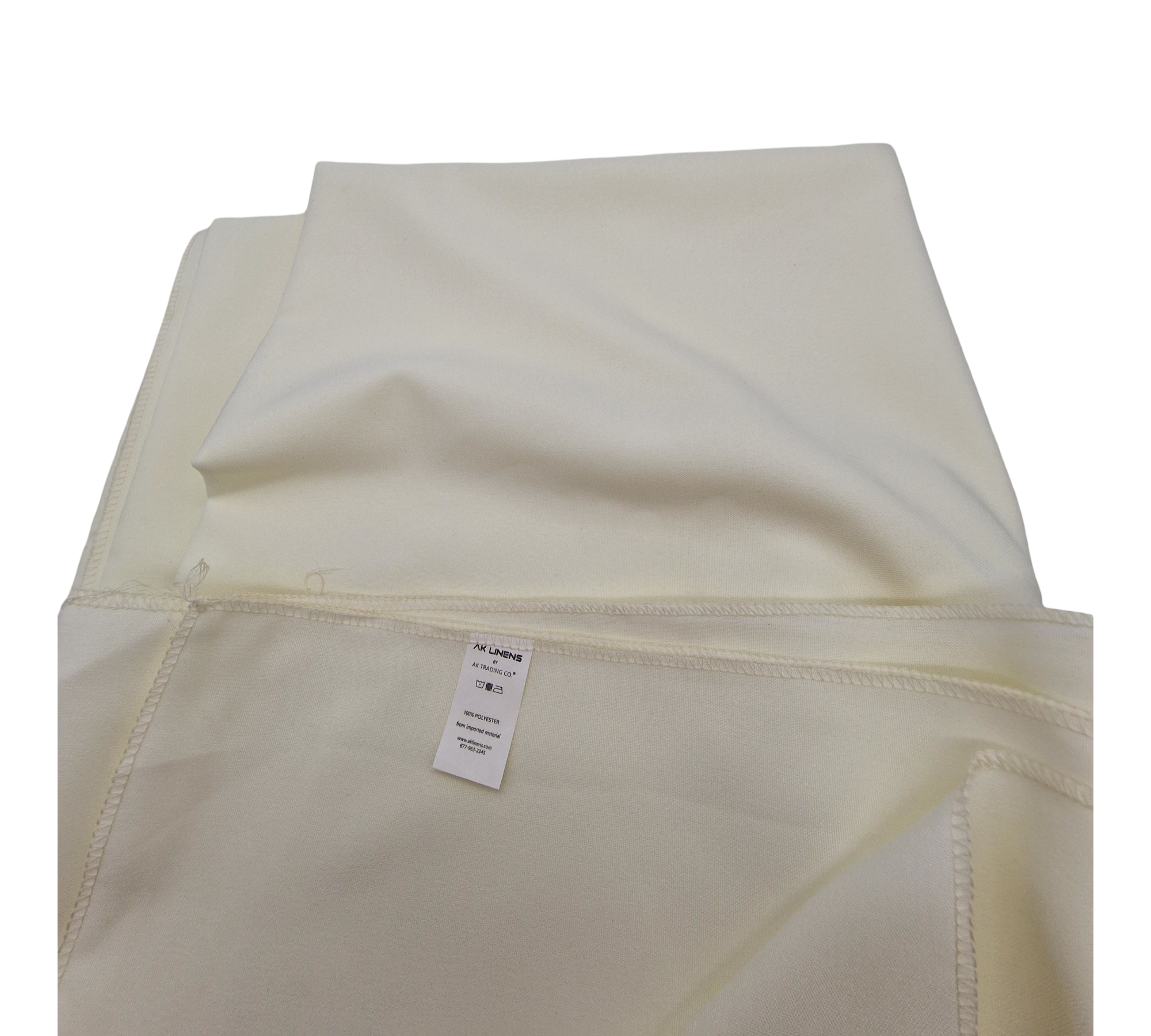 AK TRADING CO. Vorhänge Polyester Stangentasche 3x3 m Elfenbein