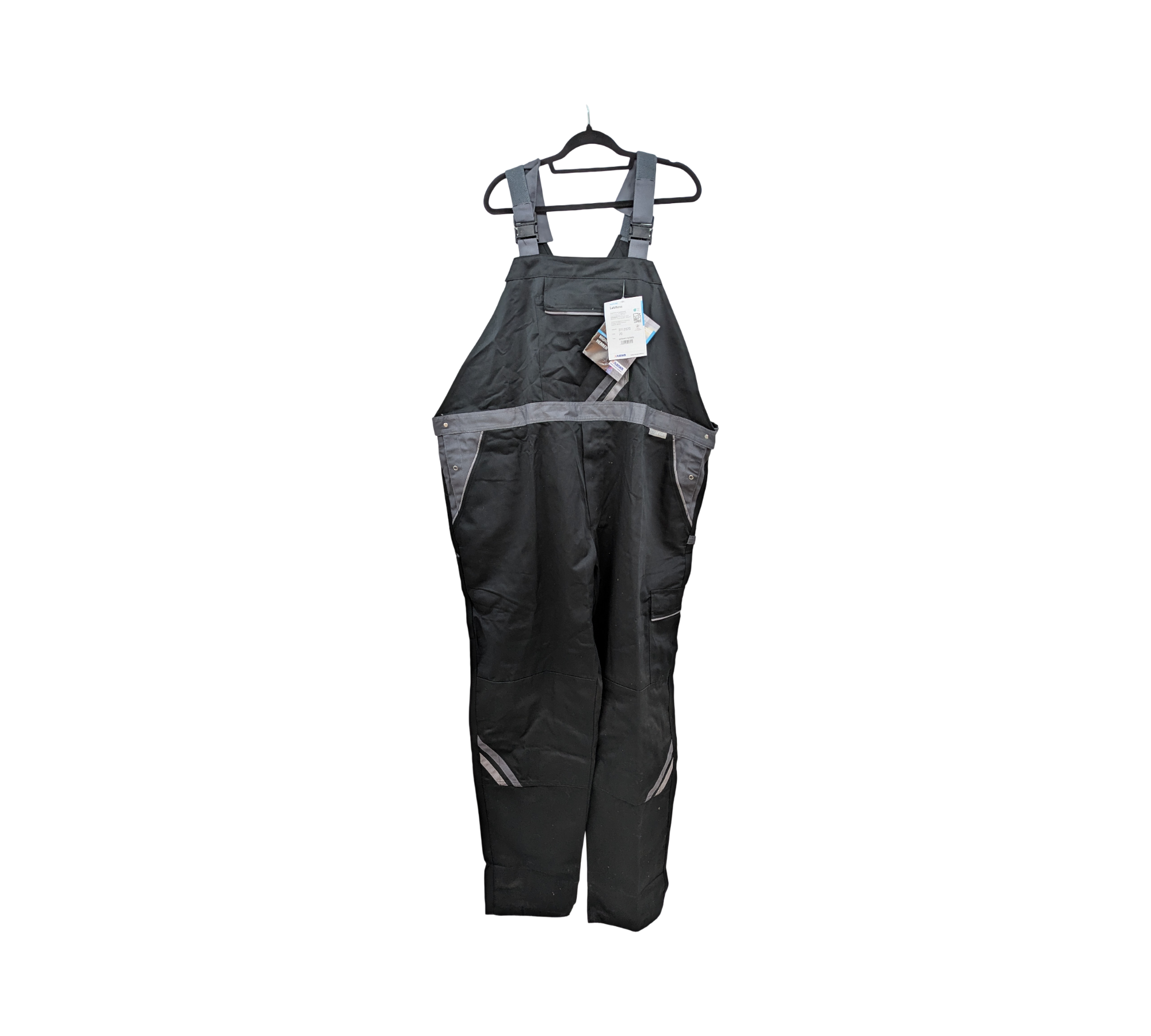 Planam Highline 2712 Herren-Latzhose Gr. 70 Schwarz Schiefer Zink