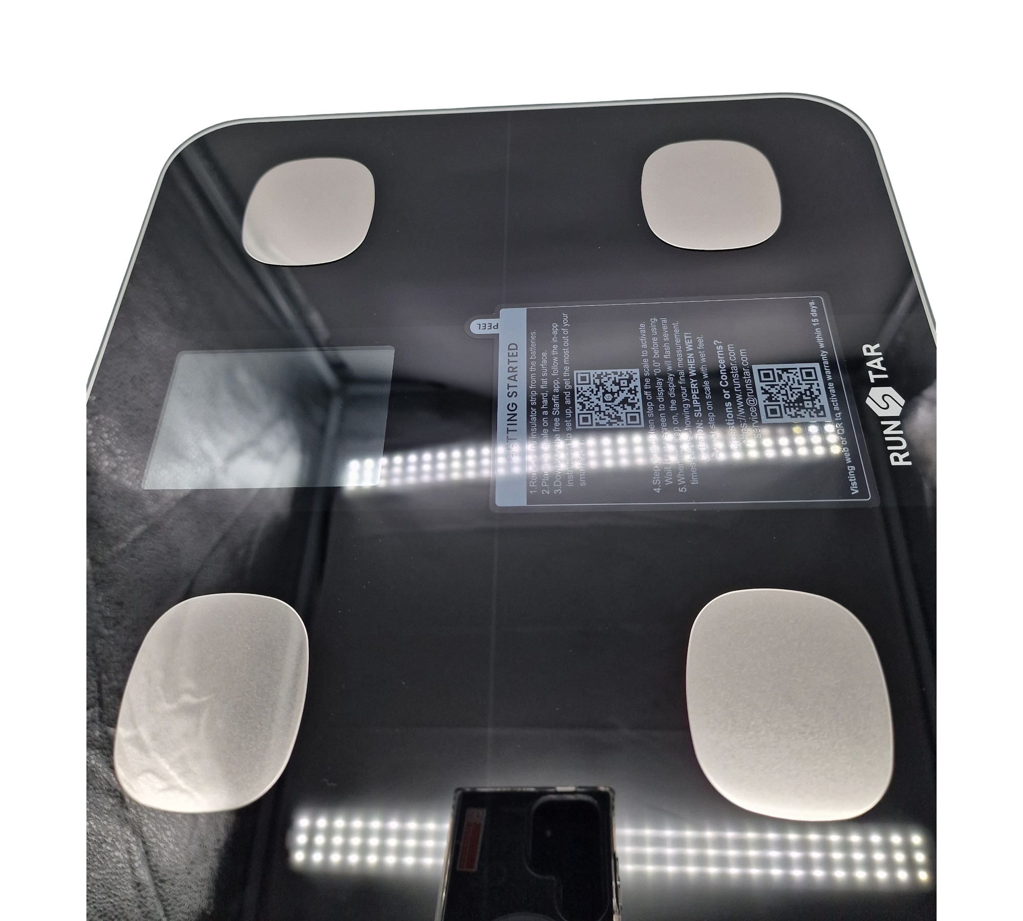 RunSTAR Smart Körperfettwaage digital 15 Messwerte Display