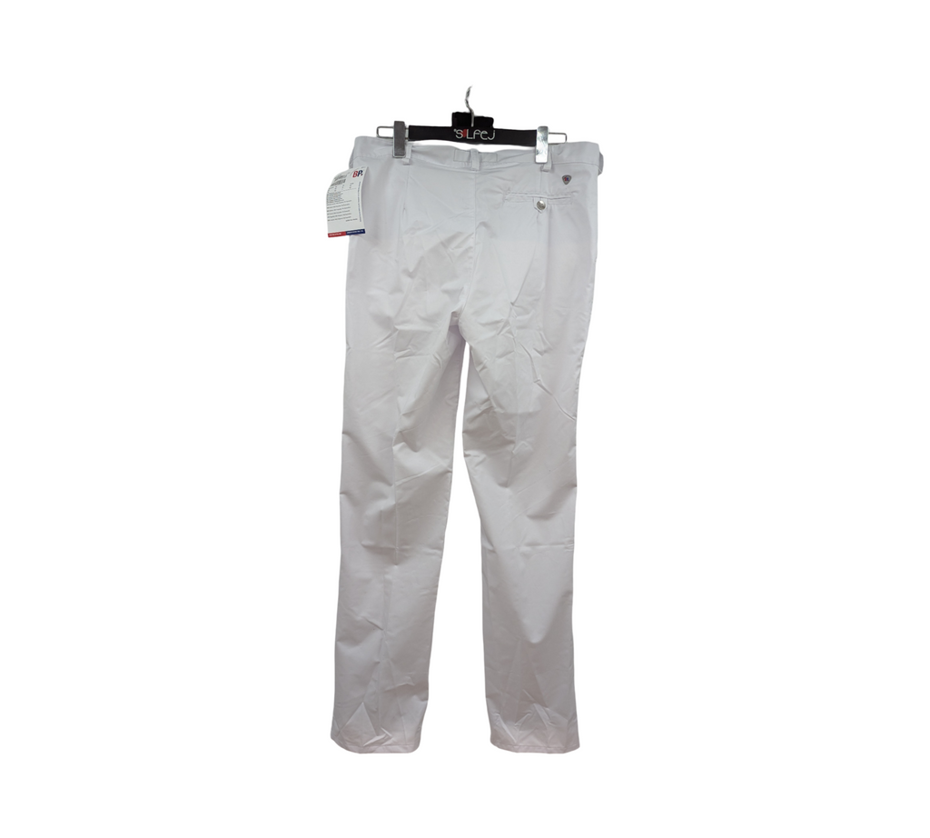 BP 1359-686-21 Bundfaltenhose Herren Stretch Gr. 52L Weiß