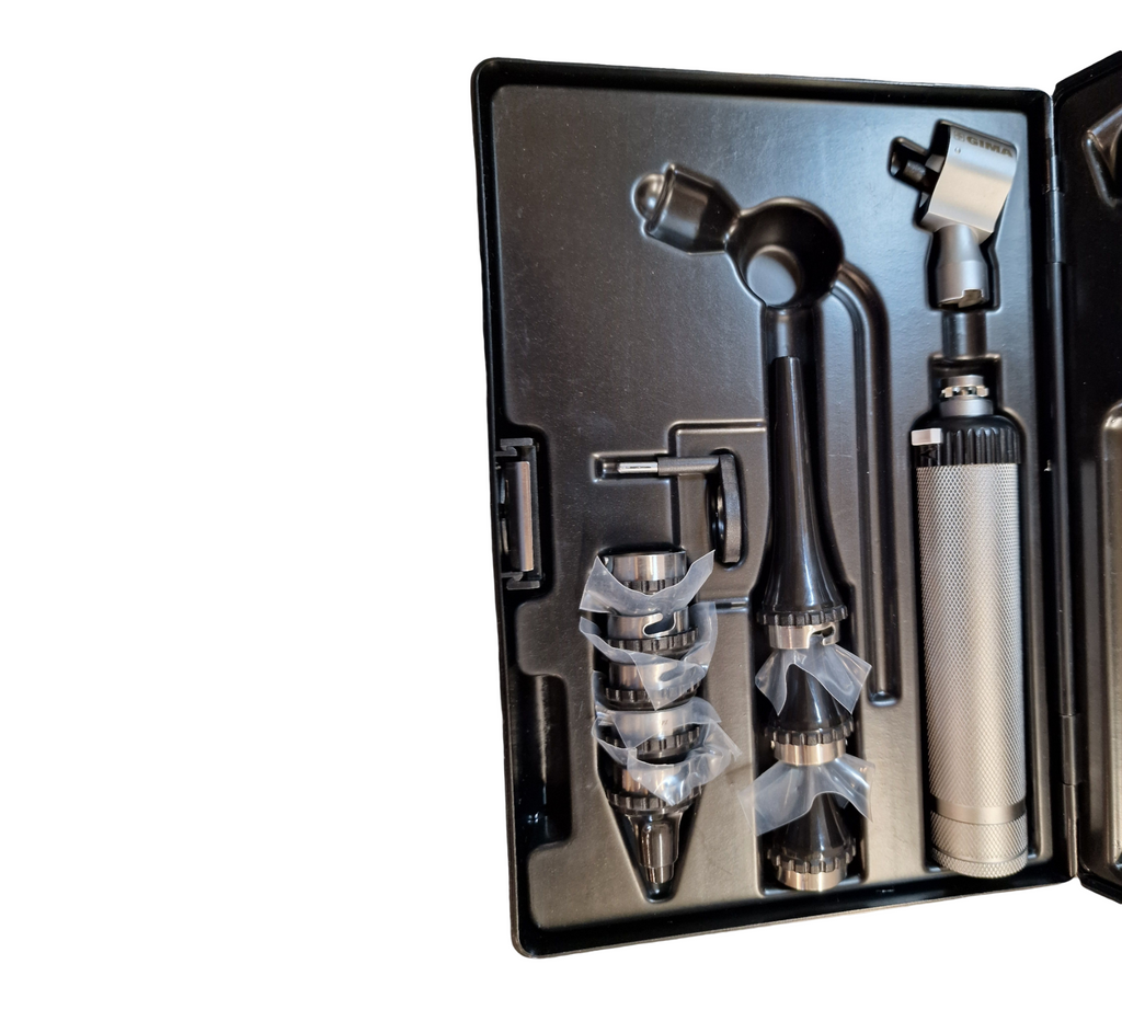 GIMA 31422 Xenon-Halogen Otoskop-Set Veterinär 8 Spekula 2,5-9mm
