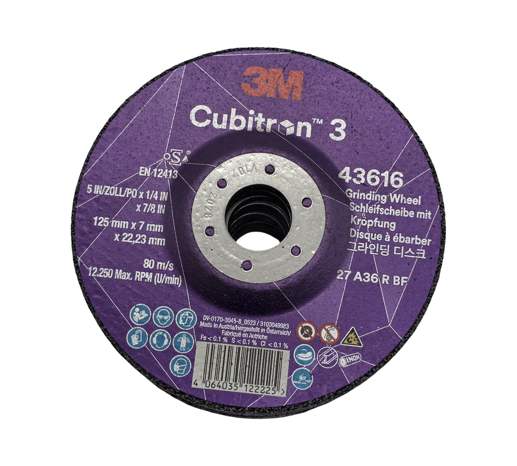 3M Cubitron 3 43616 Schruppscheibe T27 125x7x22,23mm 10 Stück