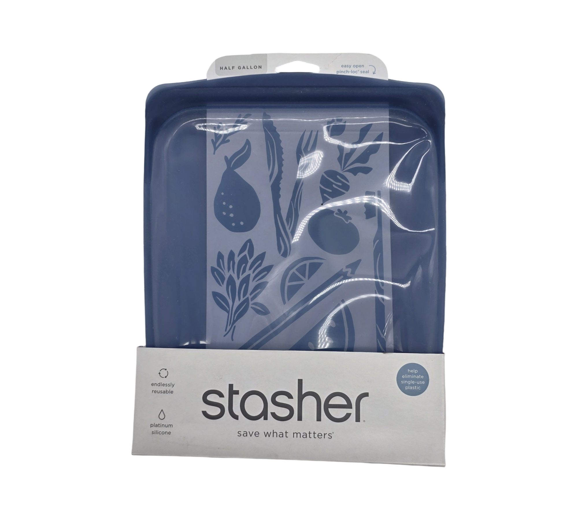 Stasher Silikontasche Half Gallon spülmaschinengeeignet Deep Ocean