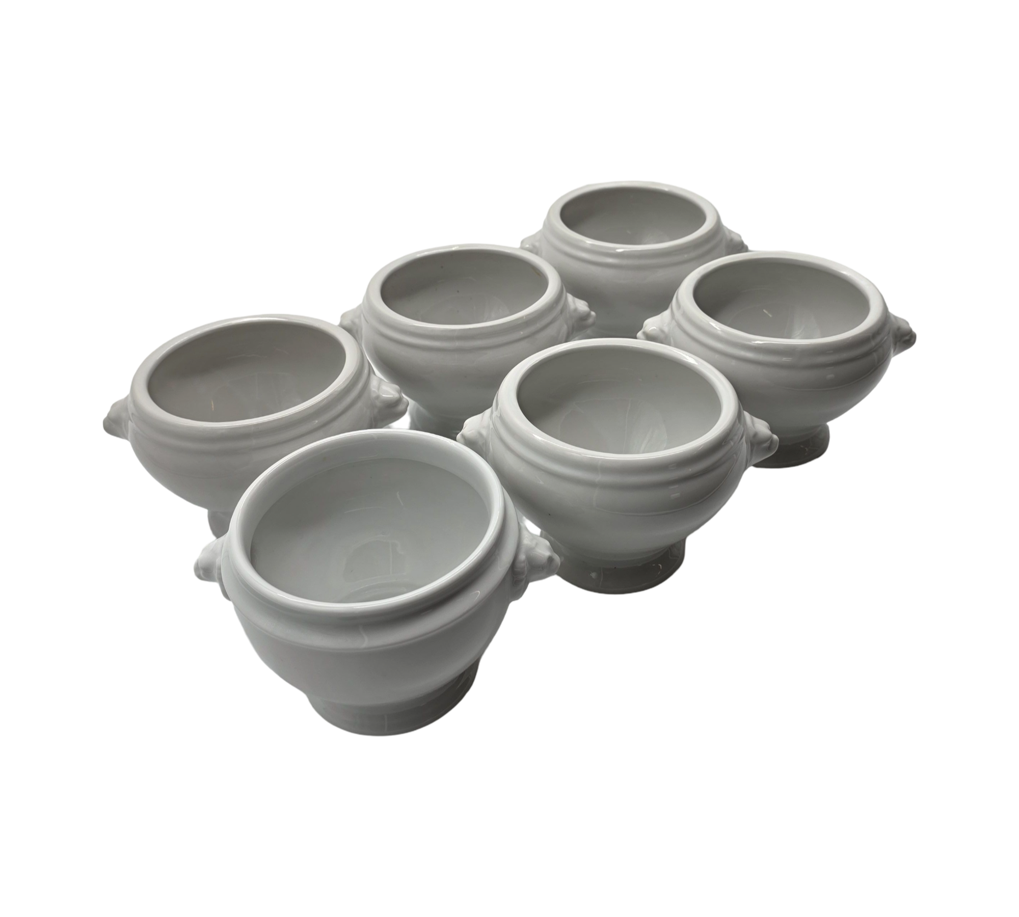 Olympia Whiteware Suppenschüsseln 6er Set 475ml Weiß