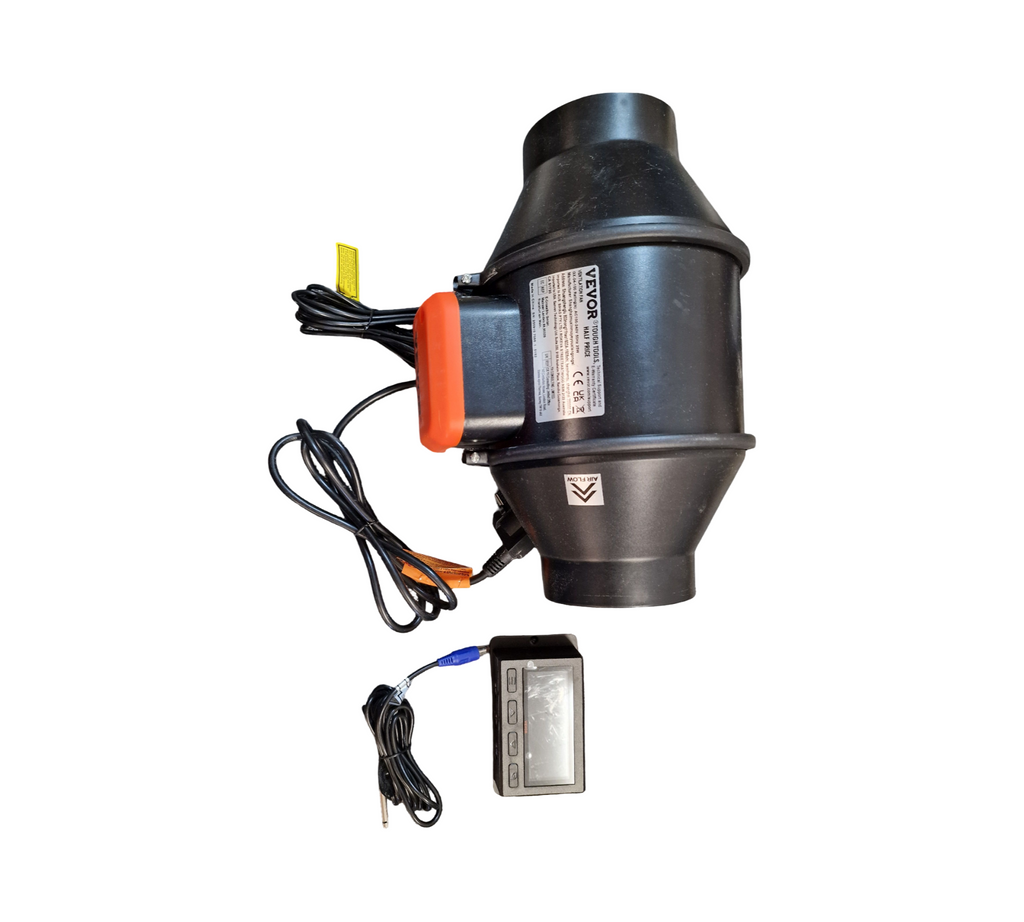 VEVOR Rohrventilator Abluftventilator 102mm 129,7 CFM EC-Motor Regler