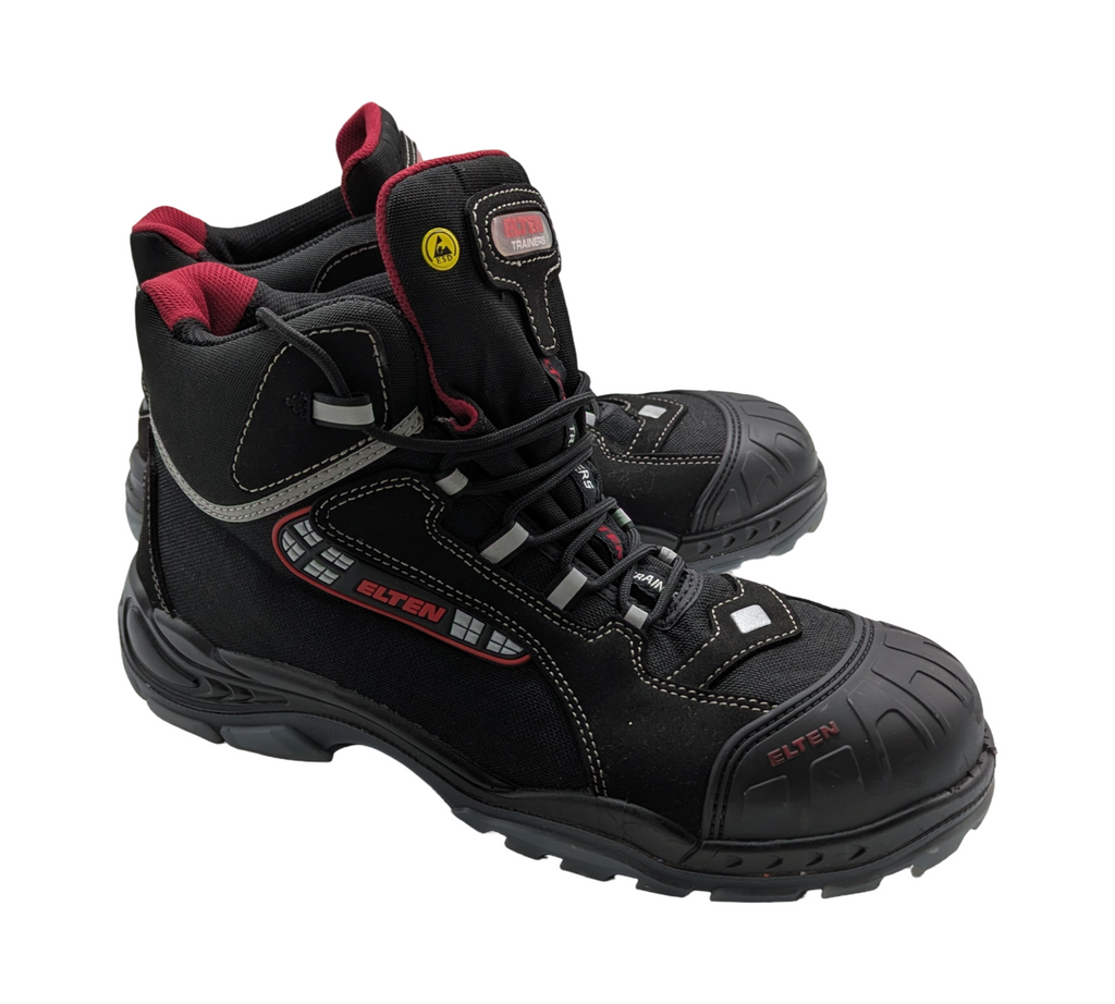 ELTEN SANDER Pro ESD S3 Sicherheitsschuhe Herren Gr. 44 Schwarz-Rot
