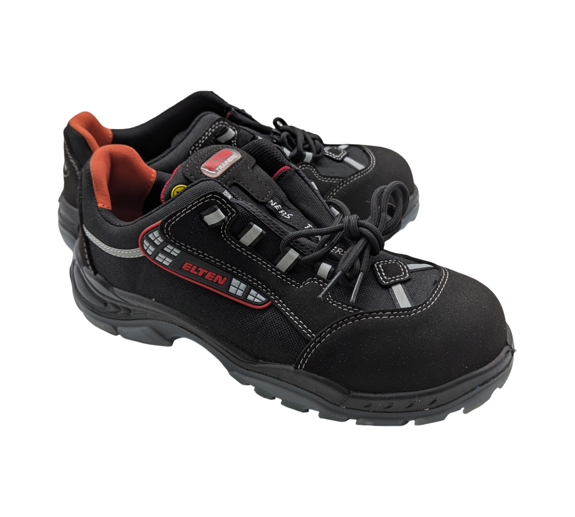 ELTEN SENEX ESD S2 Sicherheitsschuhe Gr. 41 Schwarz-Rot