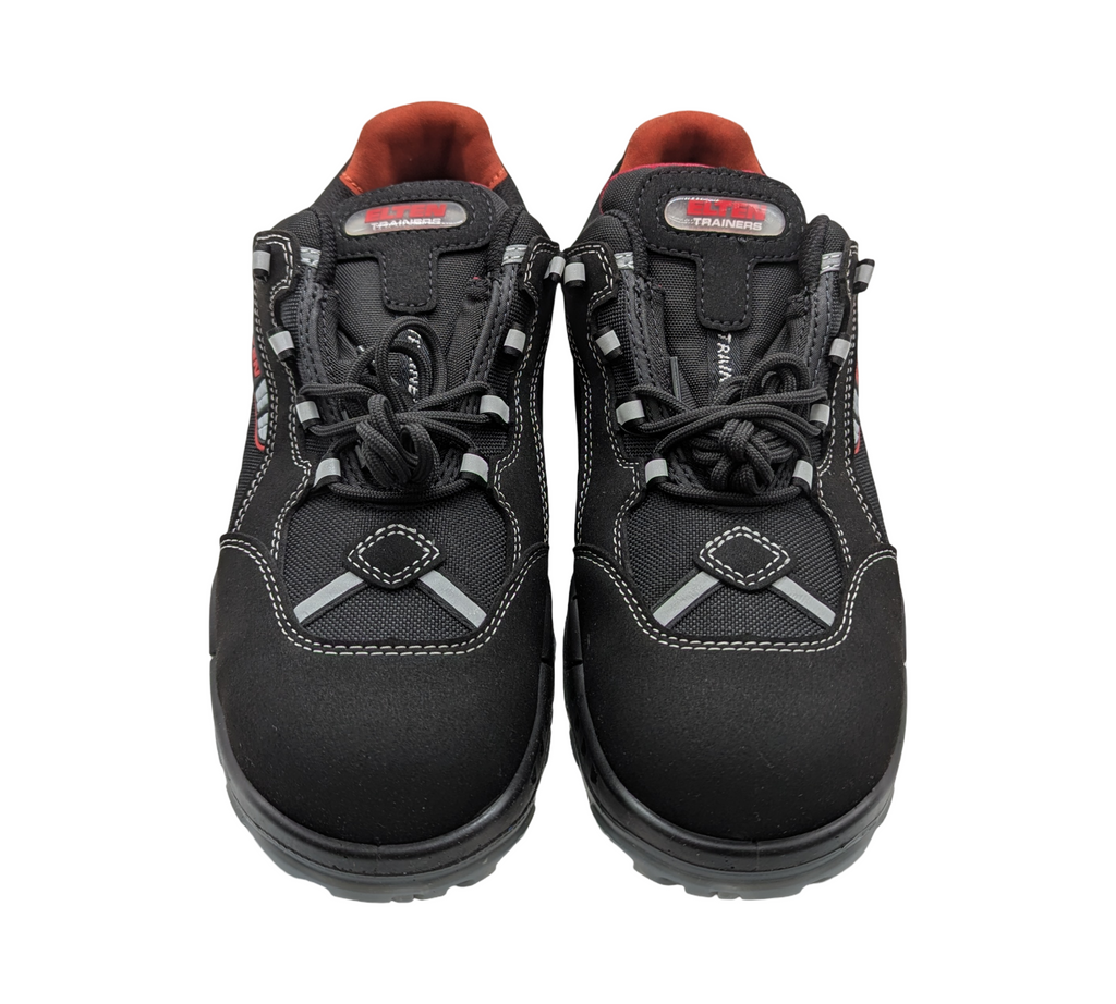 ELTEN SENEX ESD S2 Sicherheitsschuhe Herren Gr. 43 Schwarz Rot