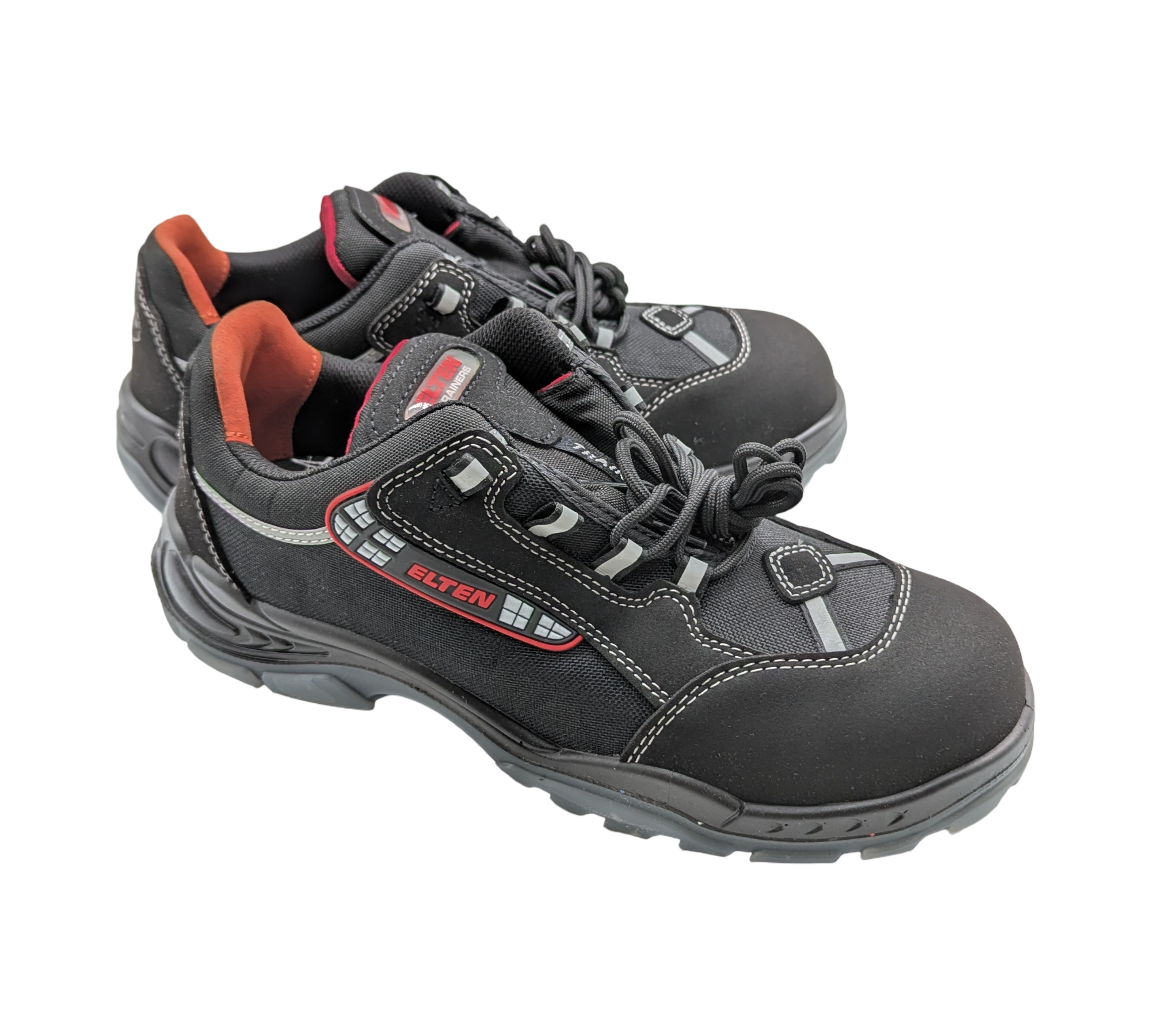 ELTEN SENEX ESD S2 Sicherheitsschuhe Herren Gr. 43 Schwarz Rot