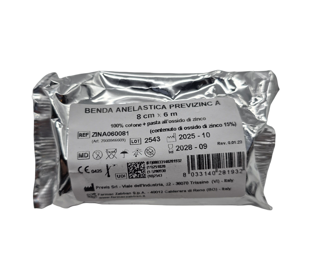 GIMA PREVIZINC H Bandage nicht elastisch 8cm x 6m 8er-Pack