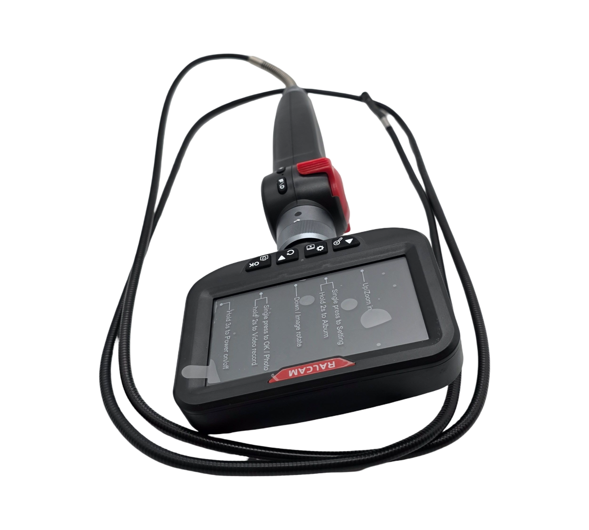 Ralcam Endoskopkamera 4,3 Zoll HD 720P Rohrkamera 6 LED IP67 2m