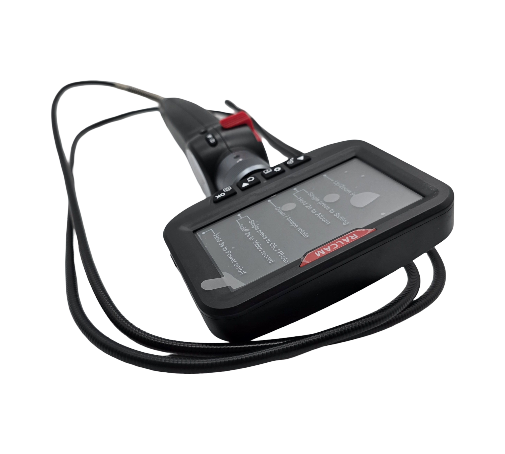 Ralcam Endoskopkamera 4,3 Zoll HD 720P Rohrkamera 6 LED IP67 2m