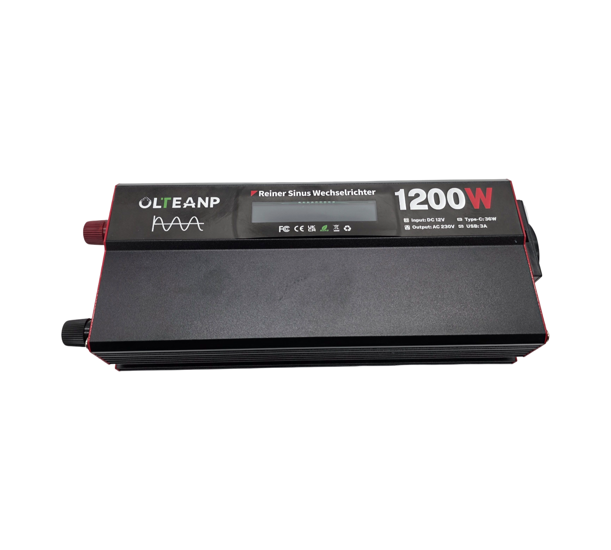 OLTEANP Wechselrichter Spannungswandler 12V 1200W LCD Type-C 36W