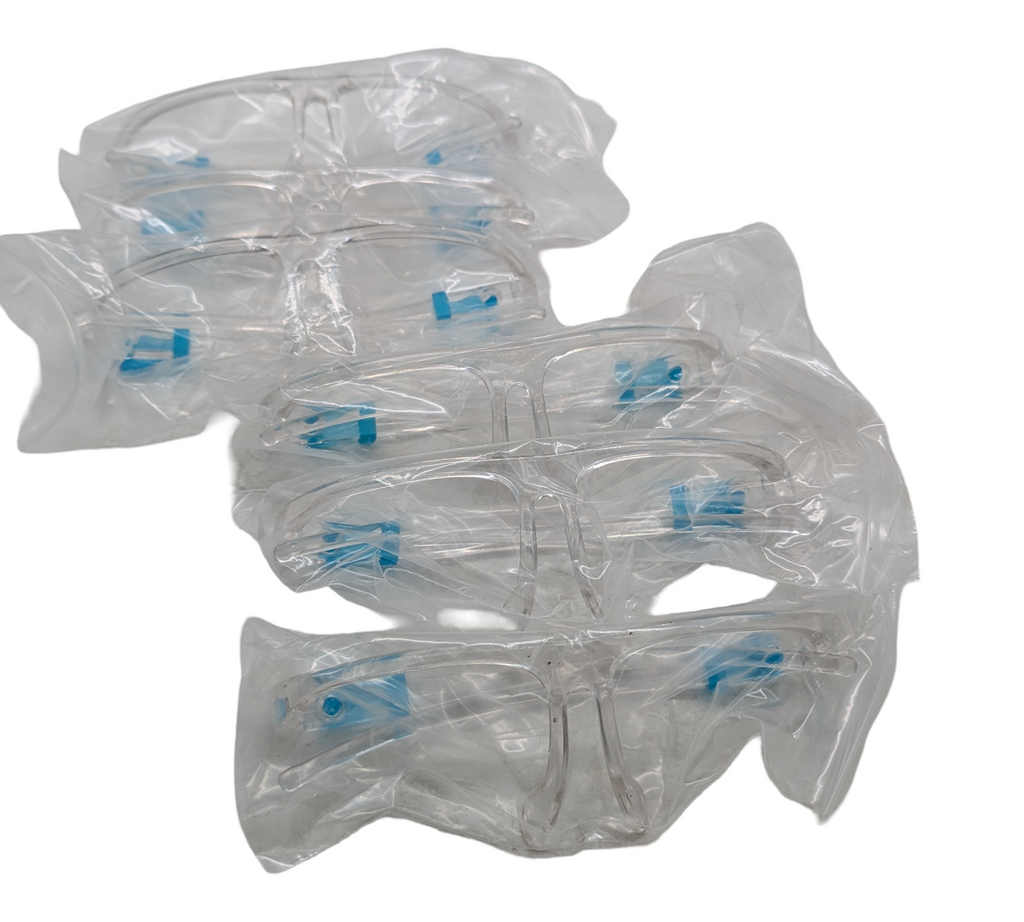 PETHREE Gesichtsschutz Set 12 Visiere 6 Brillen Transparent
