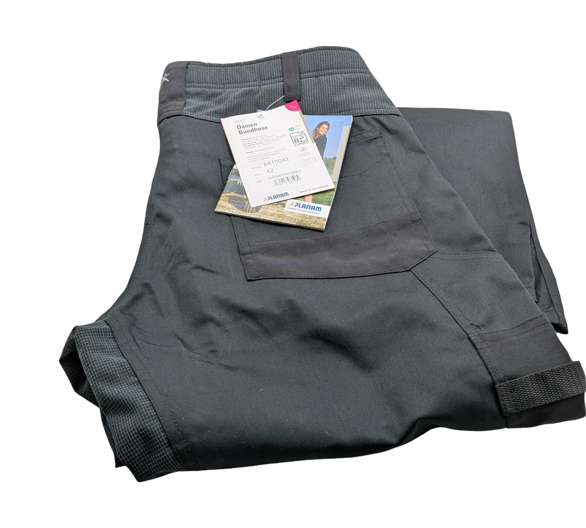 Planam Norit 6410 Damen Hose Größe 42 Schwarz