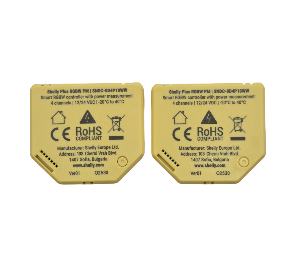 Shelly Plus RGBW PM WLAN Controller LED-Streifen 12-24V 2 Stück
